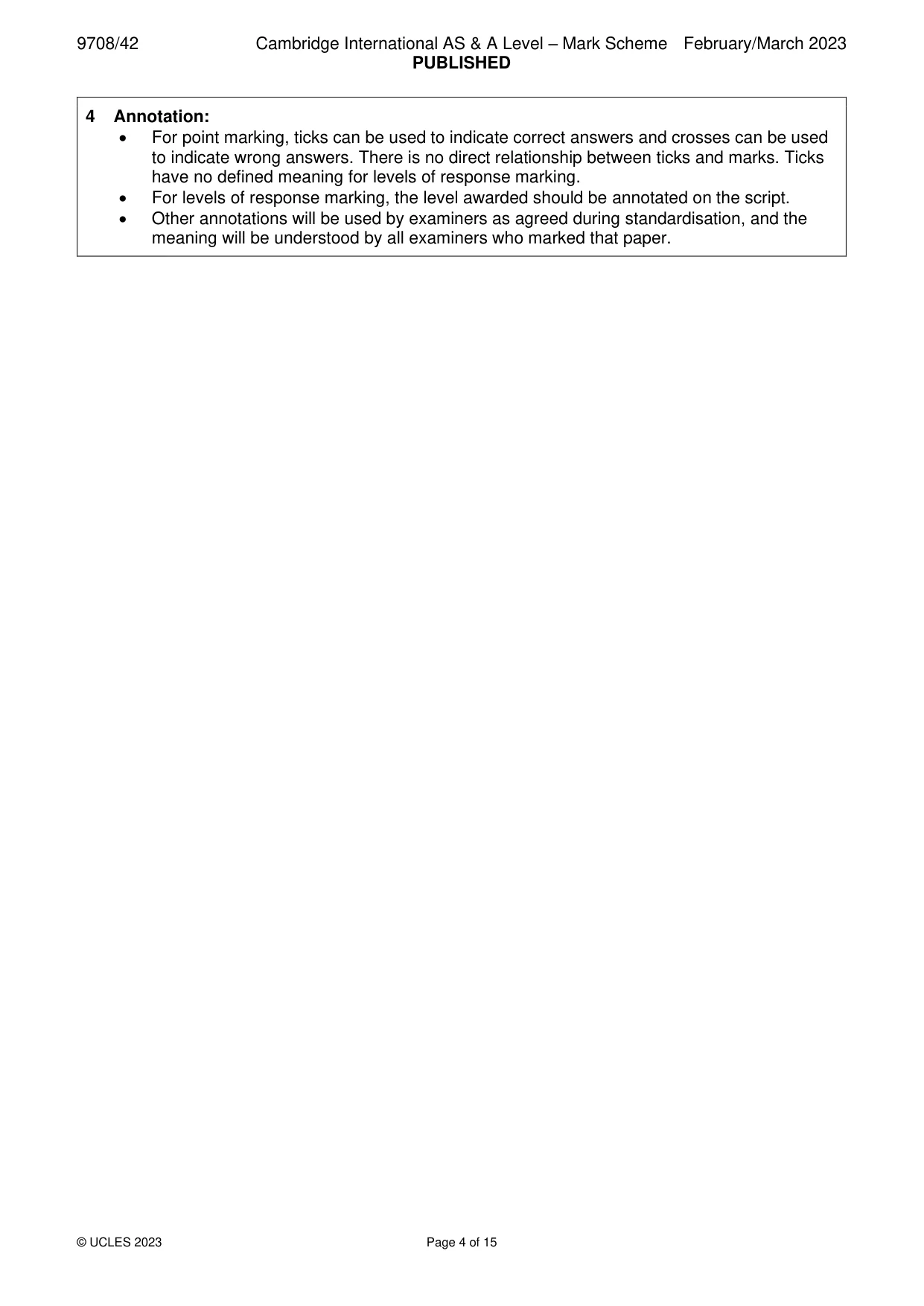 Mark scheme, page 4 of 15