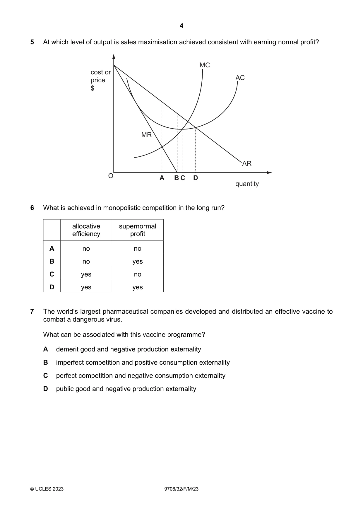 Cambridge A Level Economics 9708 2023 Feb/March Paper 3 · Variant 2 question paper, page 4 of 12