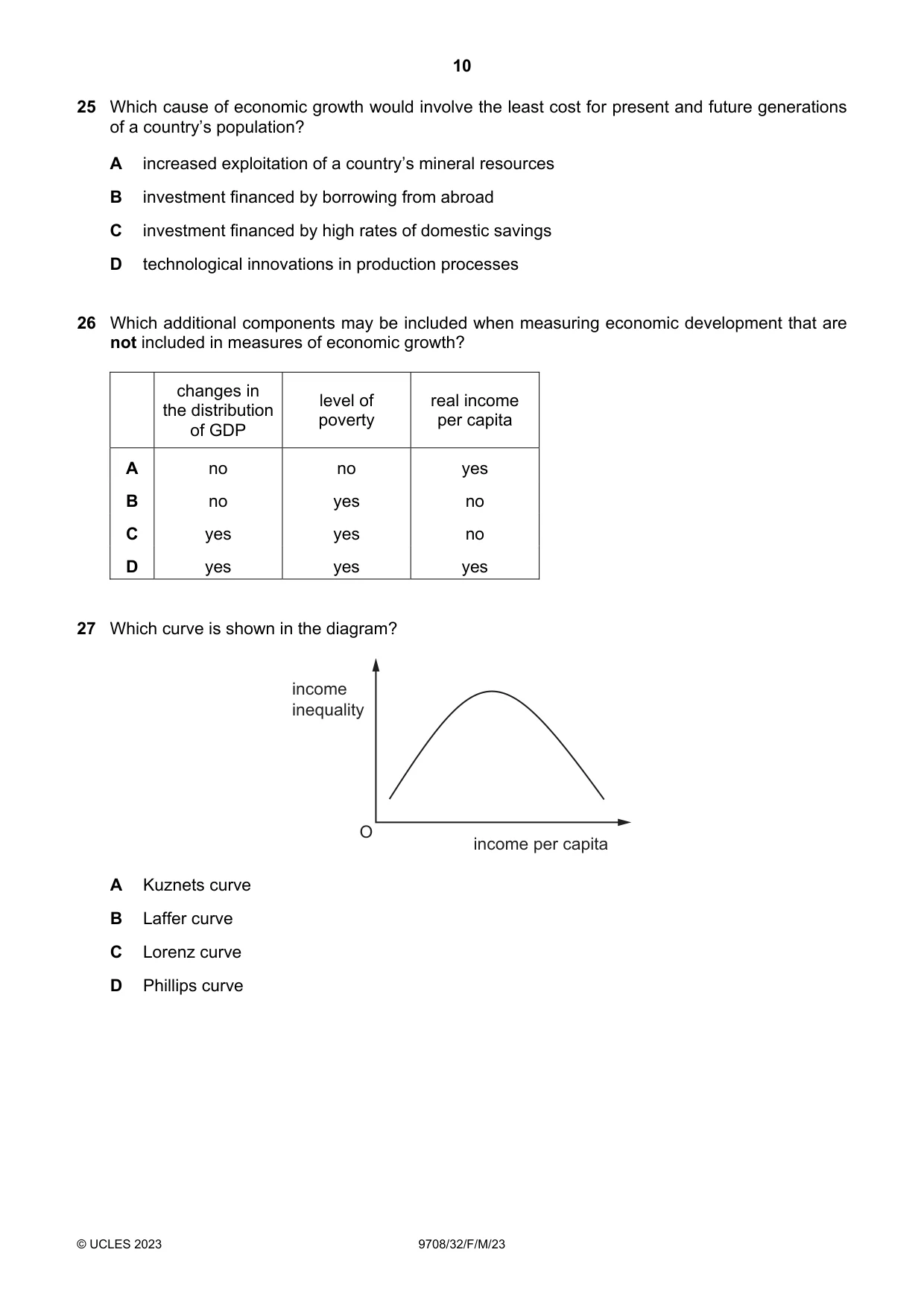 Cambridge A Level Economics 9708 2023 Feb/March Paper 3 · Variant 2 question paper, page 10 of 12