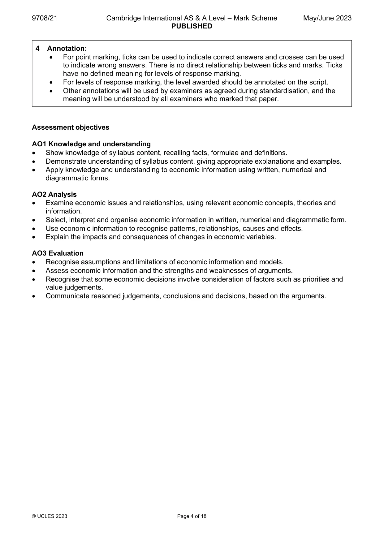 Mark scheme, page 4 of 18