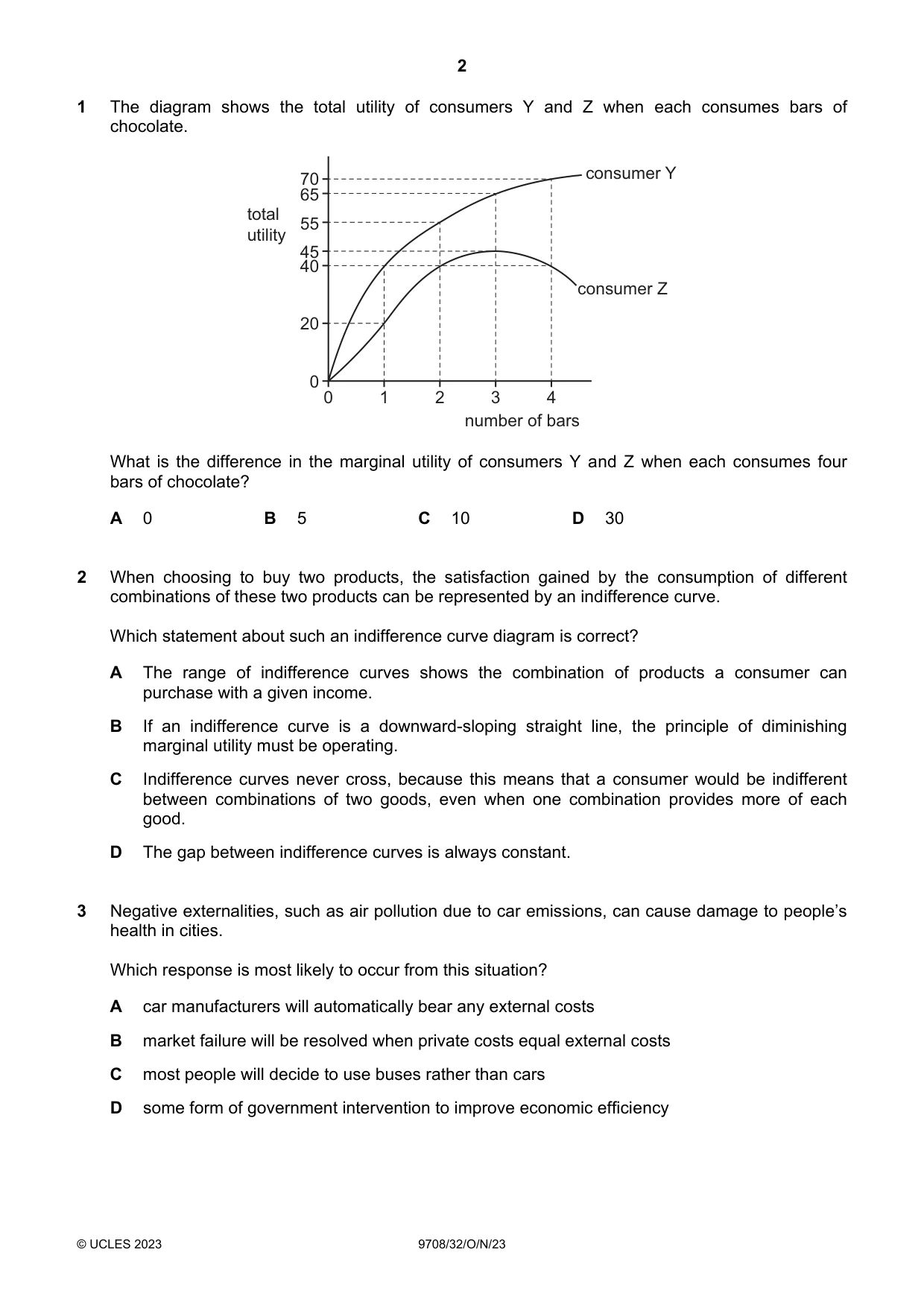 Cambridge A Level Economics 9708 2023 Oct/Nov Paper 3 · Variant 2 question paper, page 2 of 12