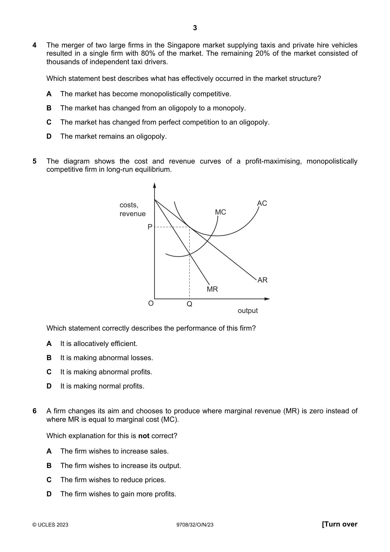 Cambridge A Level Economics 9708 2023 Oct/Nov Paper 3 · Variant 2 question paper, page 3 of 12