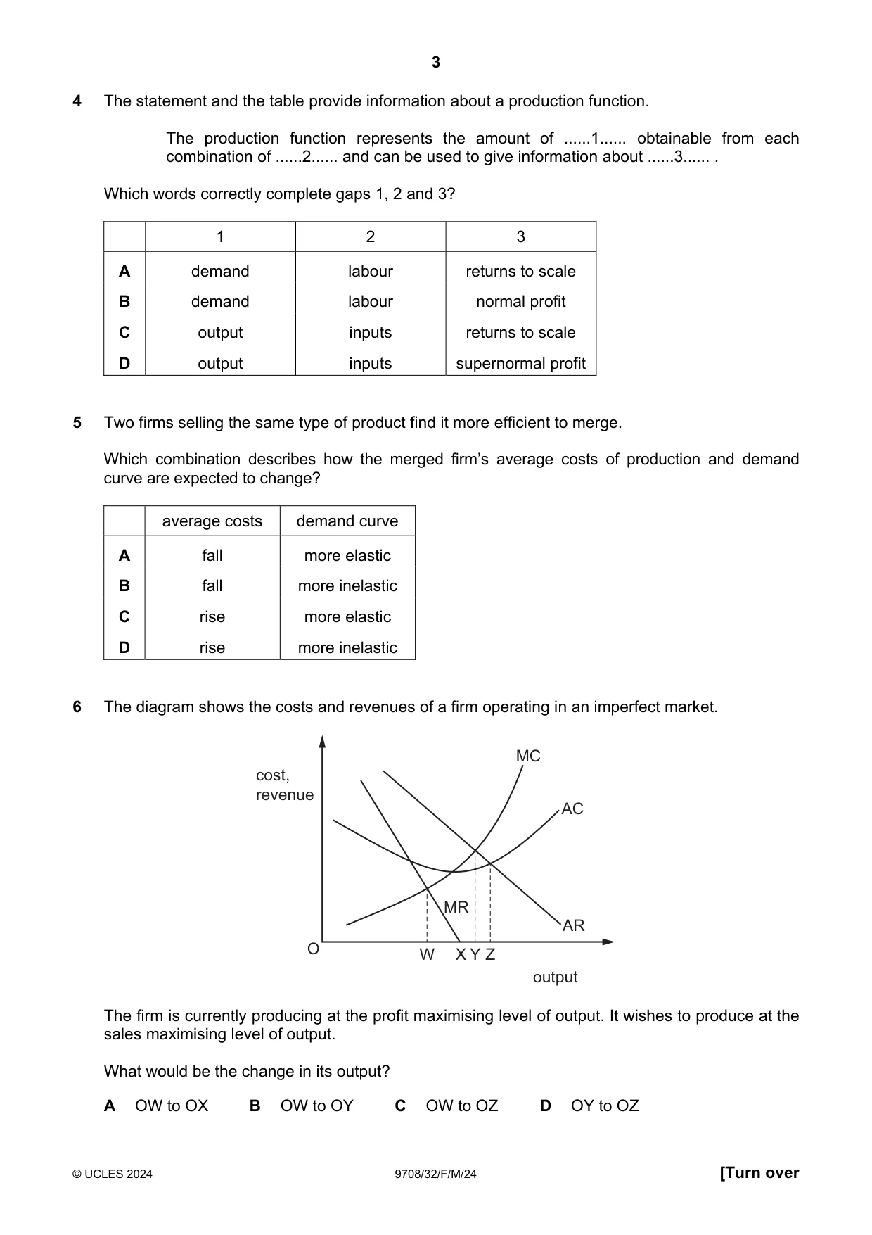 Cambridge A Level Economics 9708 2024 Feb/March Paper 3 · Variant 2 question paper, page 3 of 12