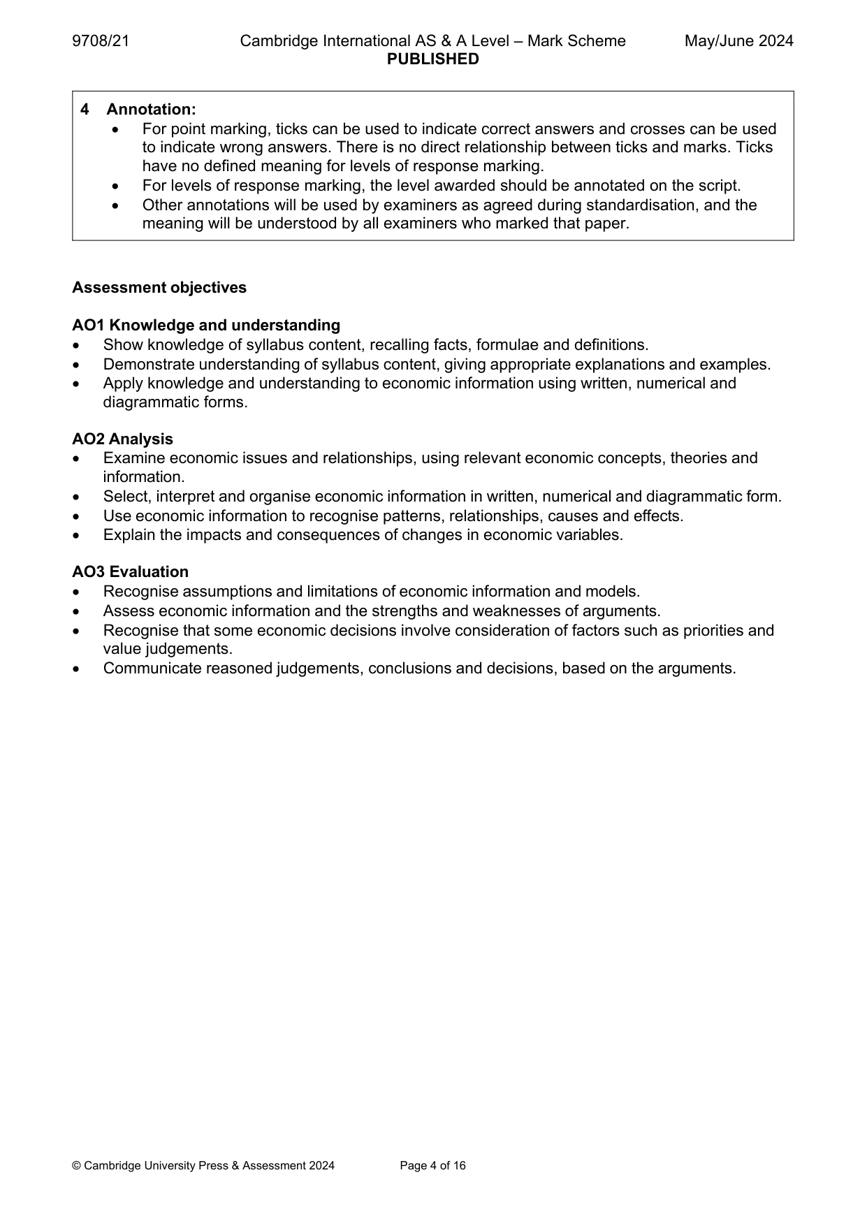 Mark scheme, page 4 of 16