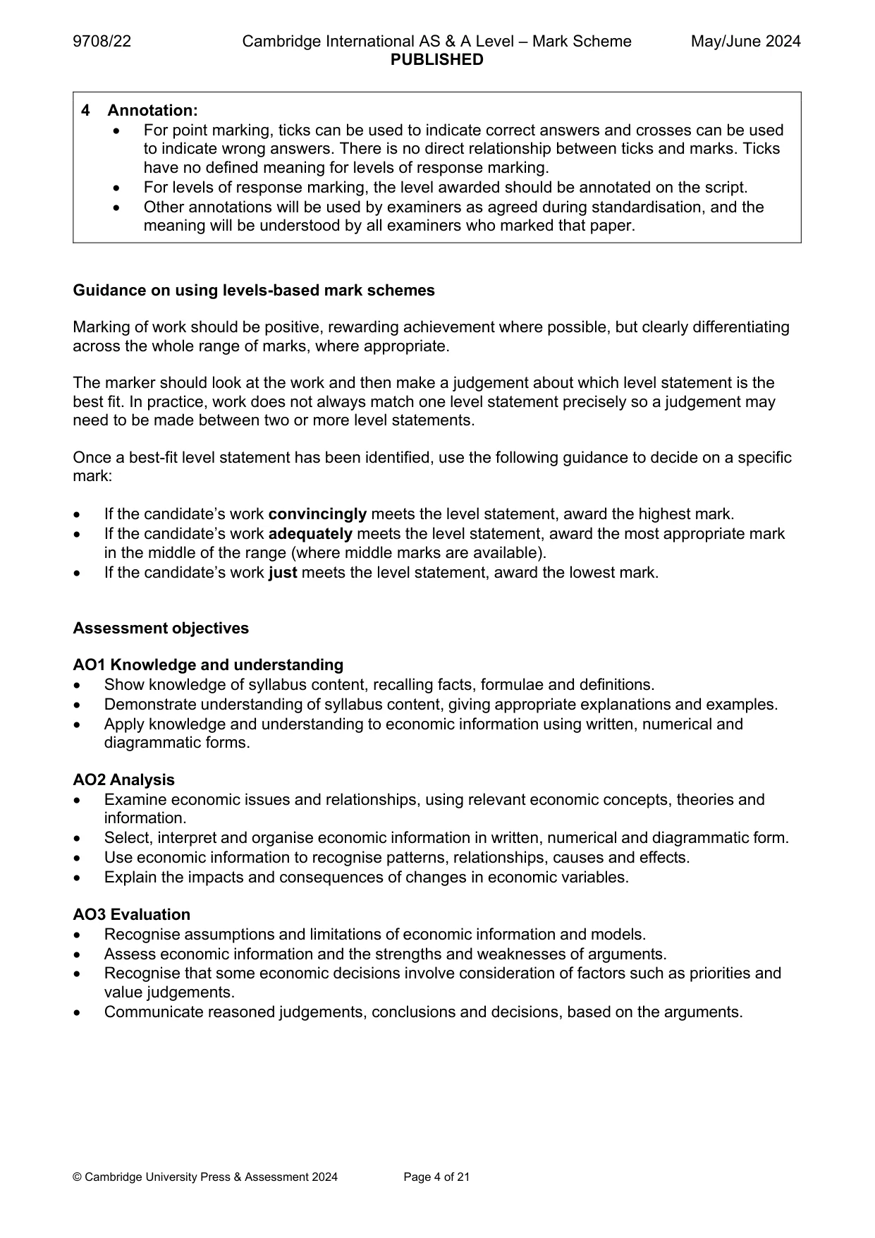 Mark scheme, page 4 of 21