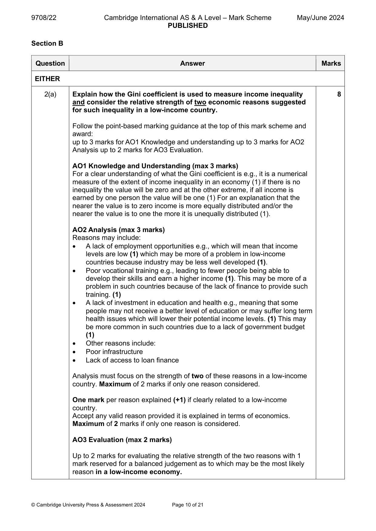 Mark scheme, page 10 of 21