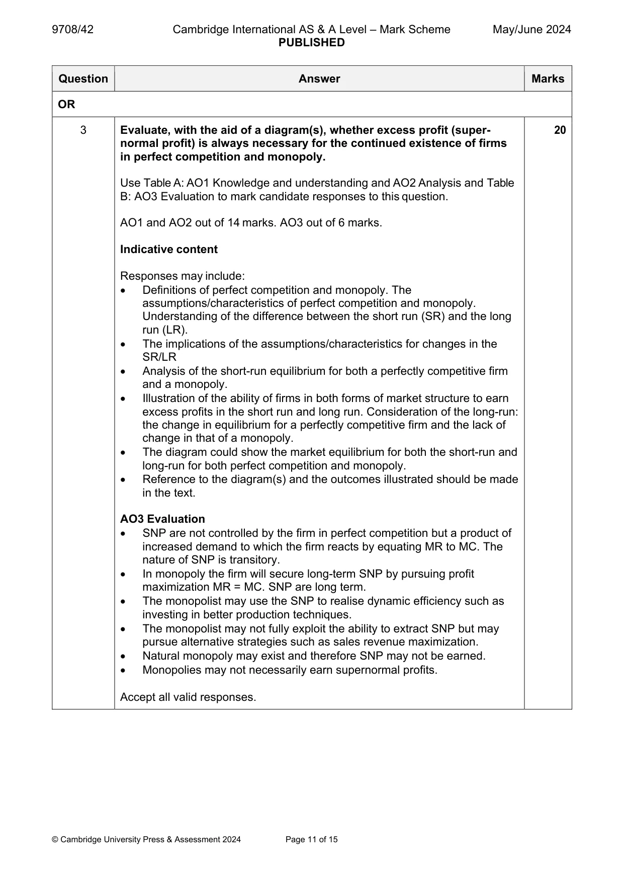 Mark scheme, page 11 of 15