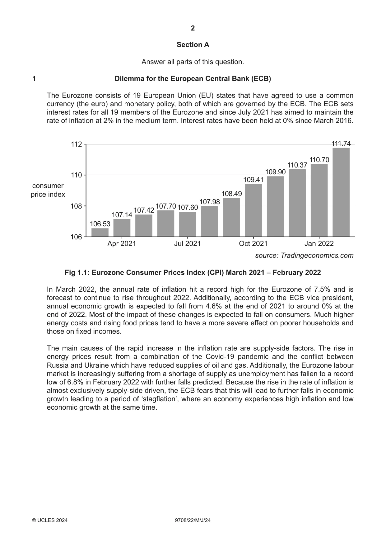 Cambridge A Level Economics 9708 2024 May/June Paper 2 · Variant 2 question paper, page 2 of 4
