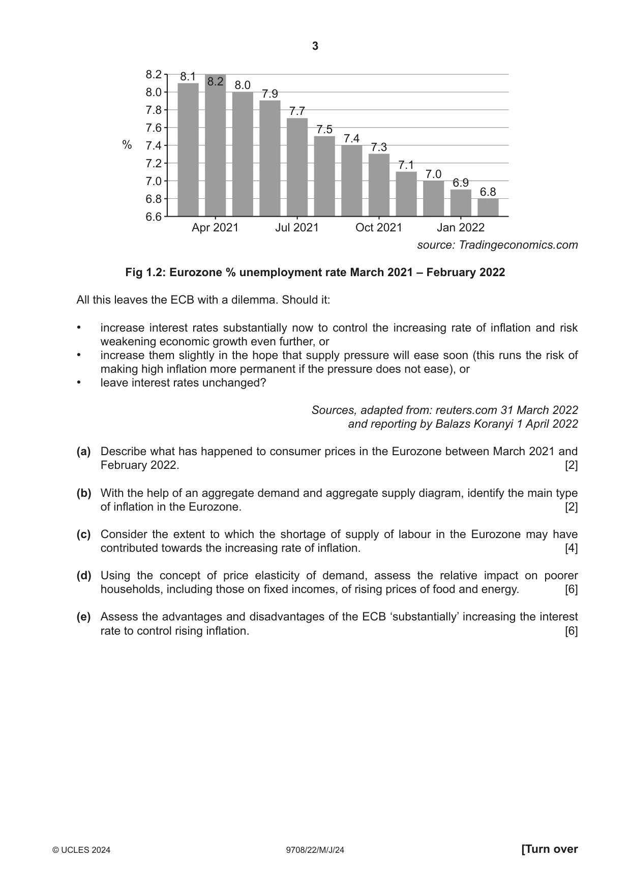 Cambridge A Level Economics 9708 2024 May/June Paper 2 · Variant 2 question paper, page 3 of 4
