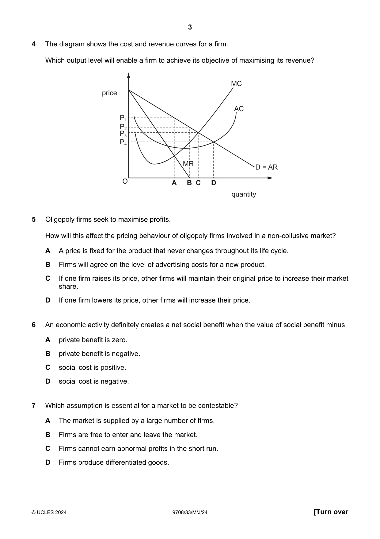 Cambridge A Level Economics 9708 2024 May/June Paper 3 · Variant 3 question paper, page 3 of 12