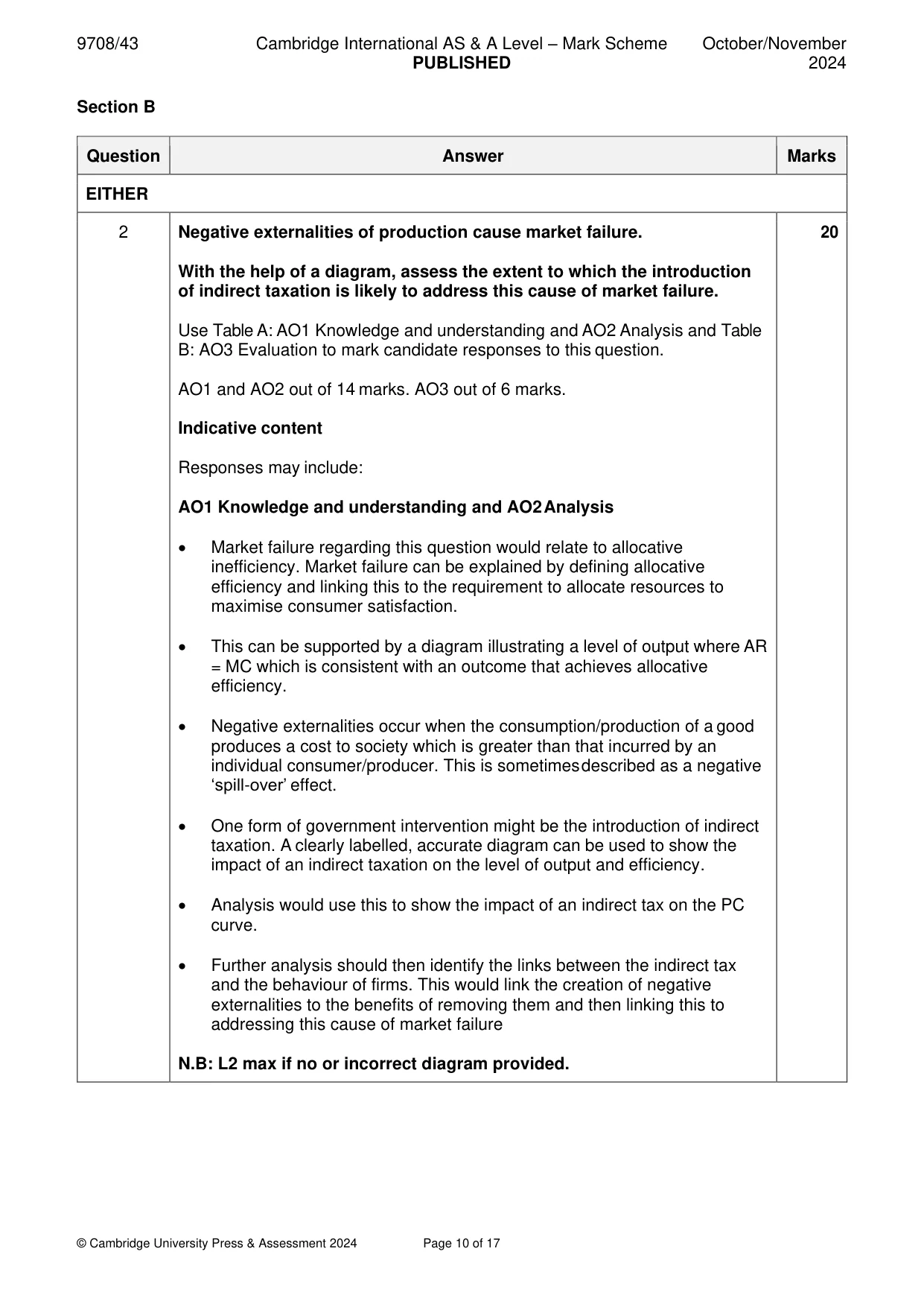 Mark scheme, page 10 of 17