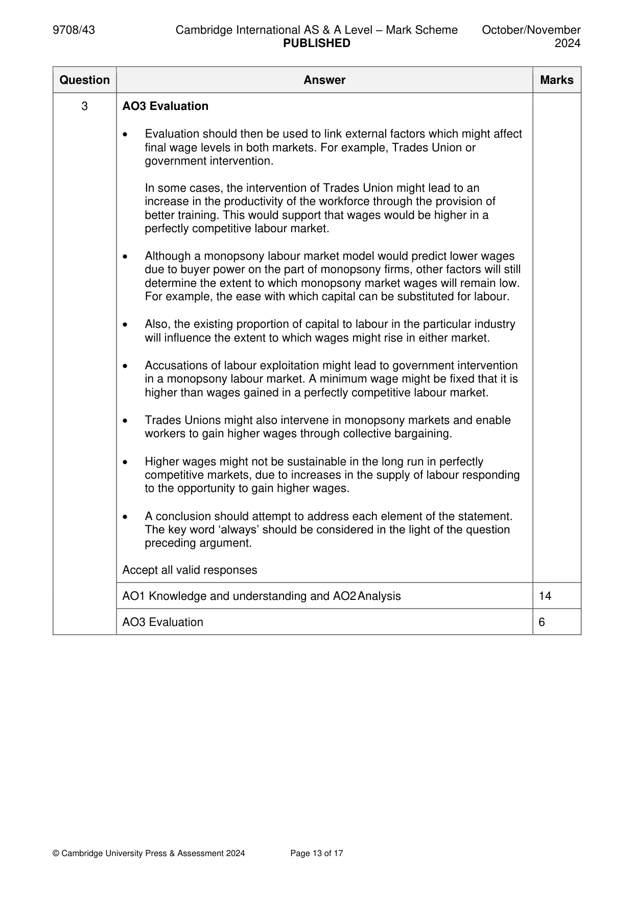 Mark scheme, page 13 of 17