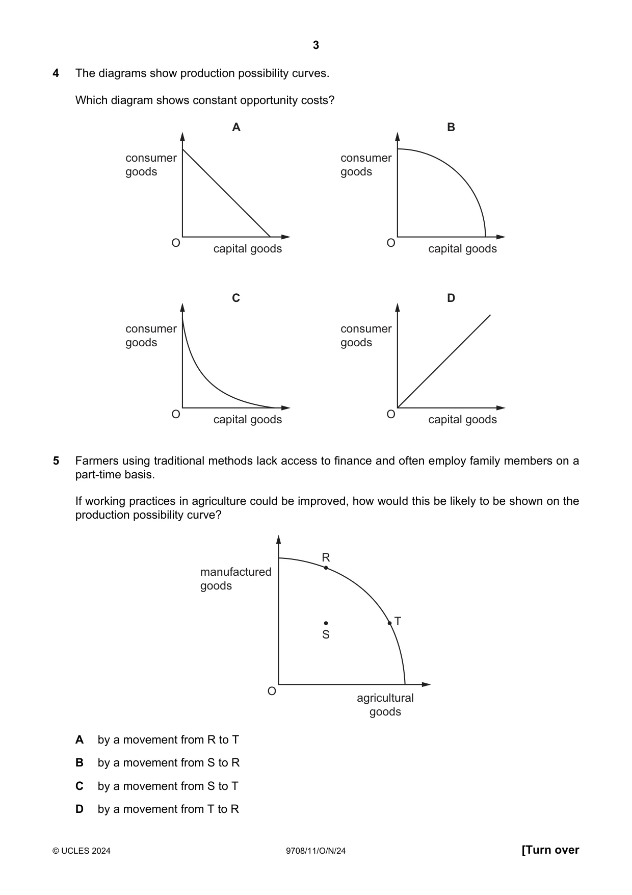 Cambridge A Level Economics 9708 2024 Oct/Nov Paper 1 · Variant 1 question paper, page 3 of 12