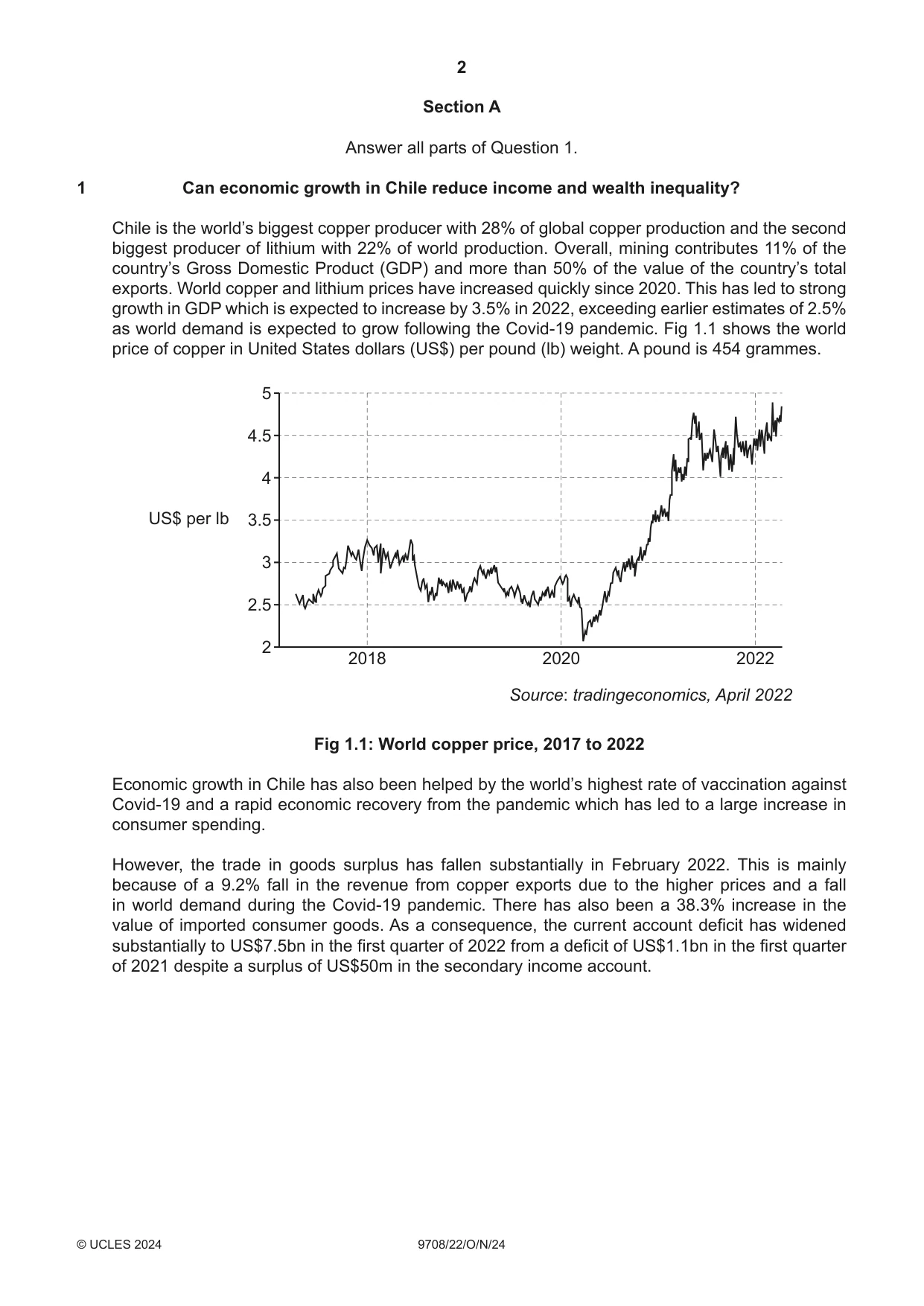 Cambridge A Level Economics 9708 2024 Oct/Nov Paper 2 · Variant 2 question paper, page 2 of 4