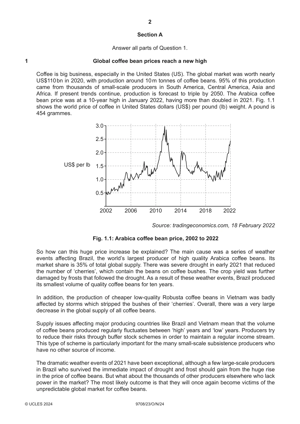 Cambridge A Level Economics 9708 2024 Oct/Nov Paper 2 · Variant 3 question paper, page 2 of 4