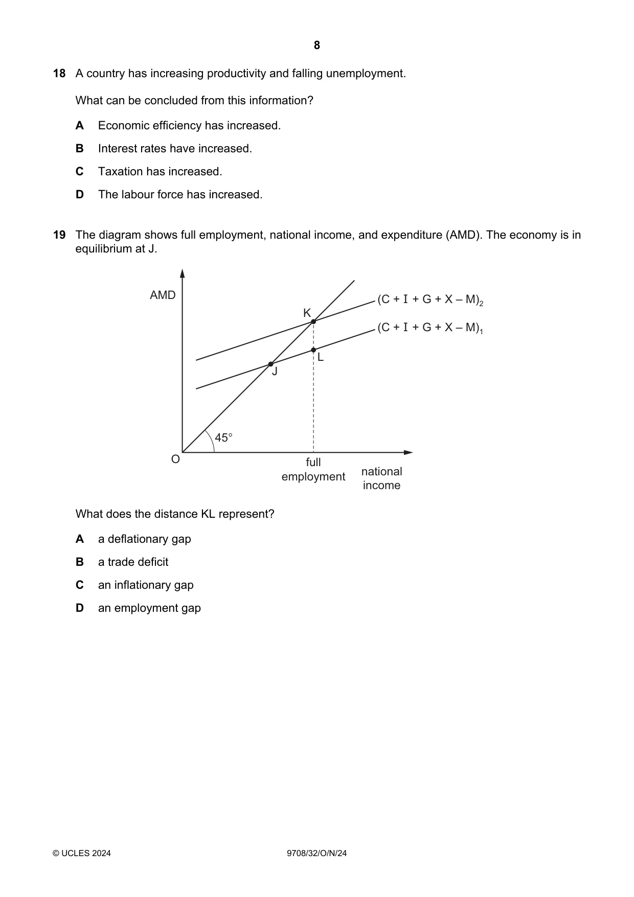 Cambridge A Level Economics 9708 2024 Oct/Nov Paper 3 · Variant 2 question paper, page 8 of 12