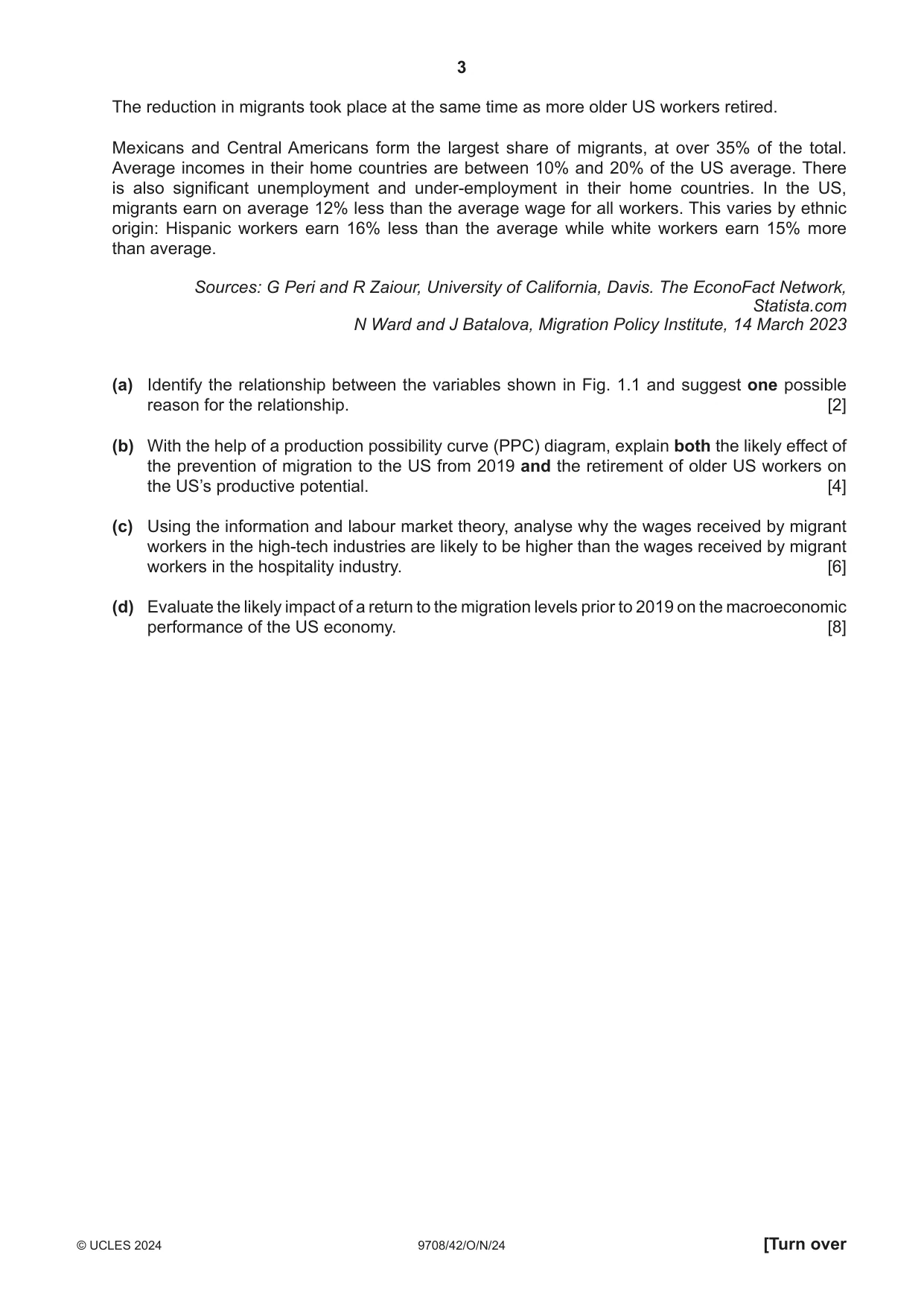 Cambridge A Level Economics 9708 2024 Oct/Nov Paper 4 · Variant 2 question paper, page 3 of 4