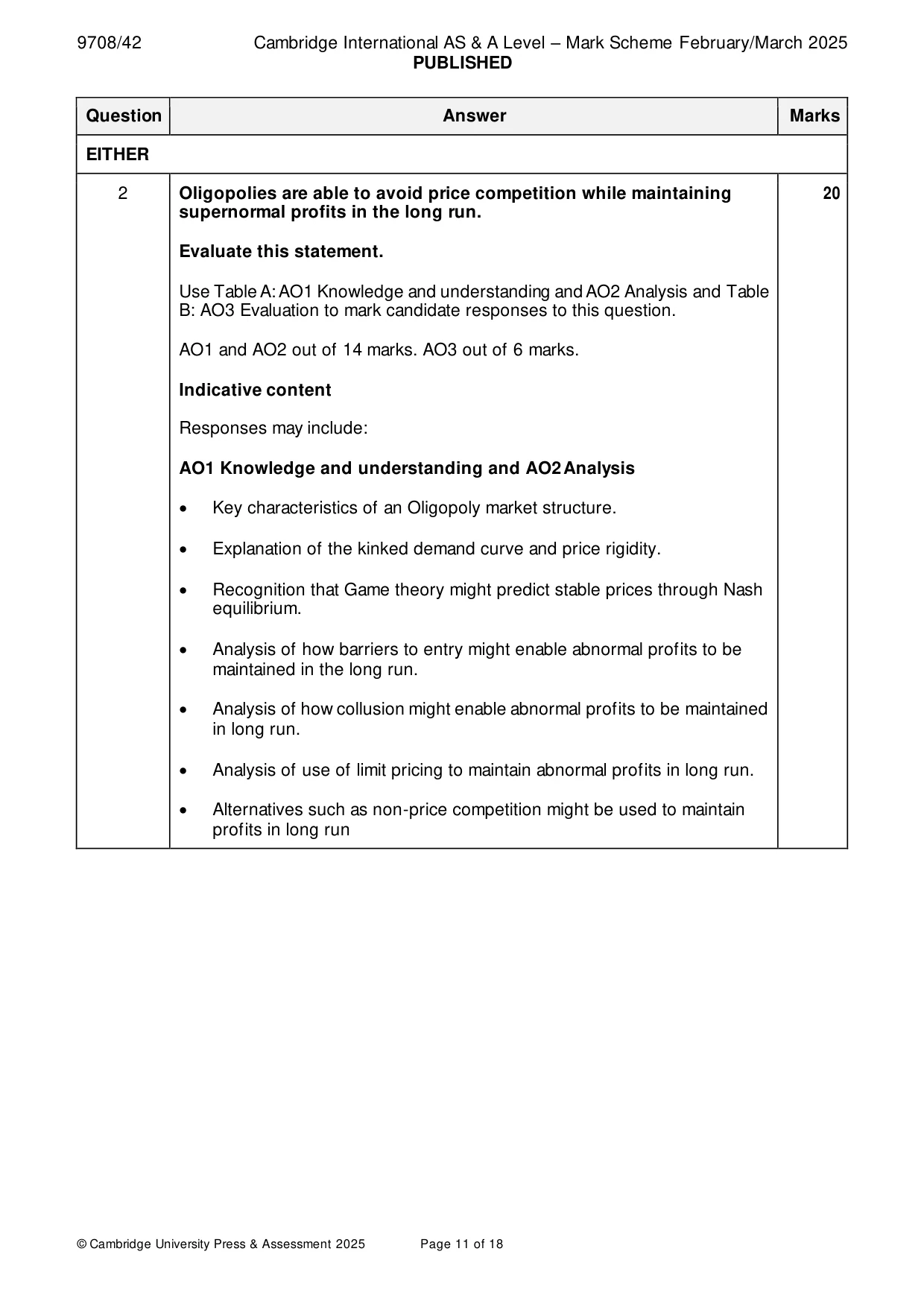 Mark scheme, page 11 of 18