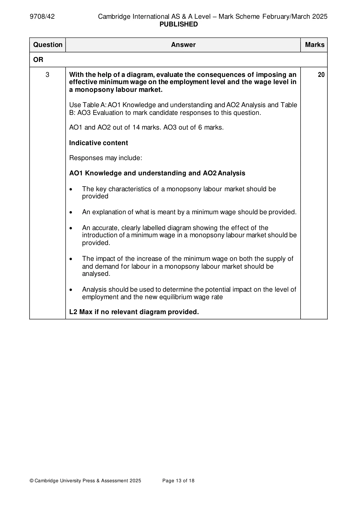 Mark scheme, page 13 of 18