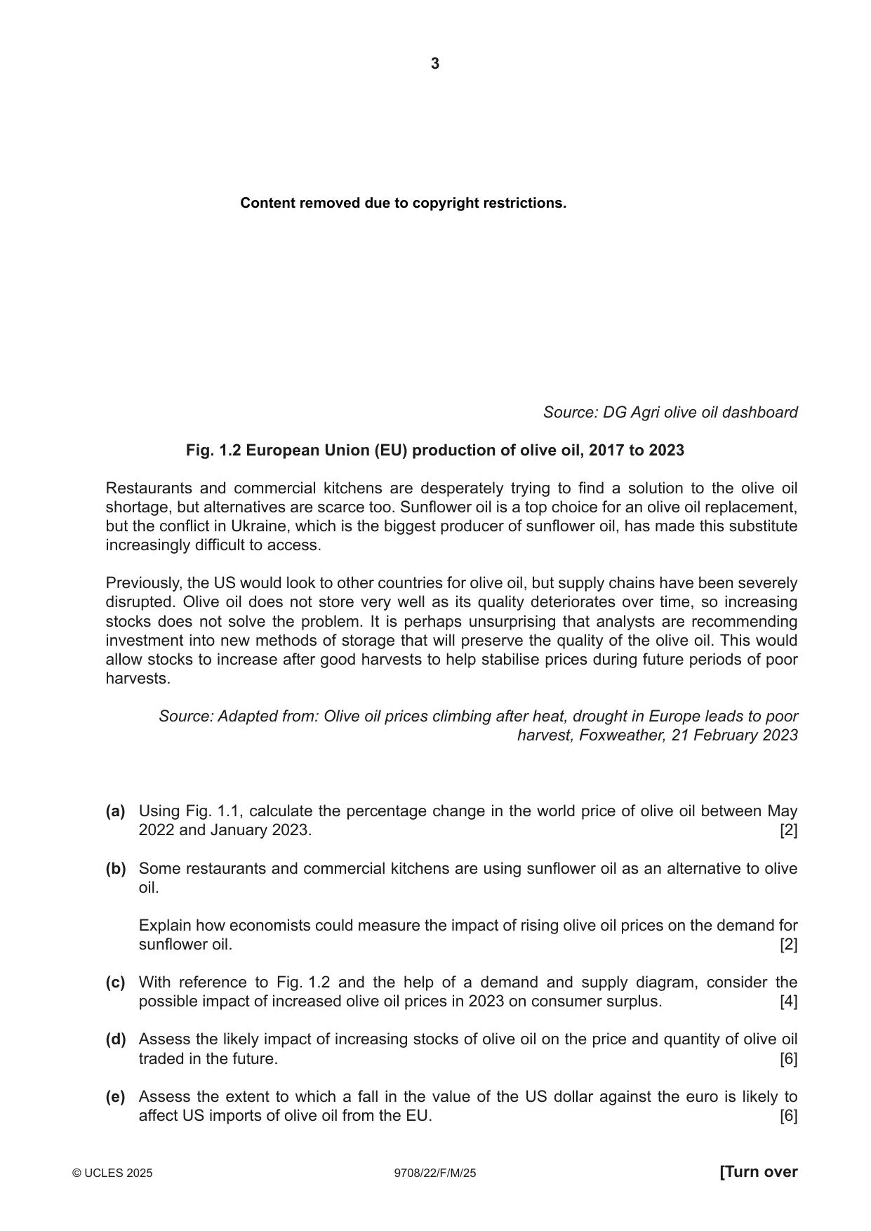 Cambridge A Level Economics 9708 2025 Feb/March Paper 2 · Variant 2 question paper, page 3 of 4