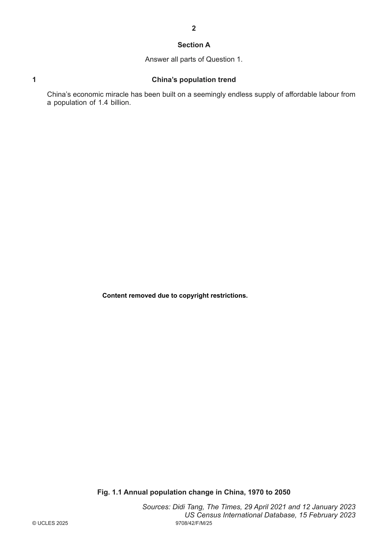 Cambridge A Level Economics 9708 2025 Feb/March Paper 4 · Variant 2 question paper, page 2 of 4
