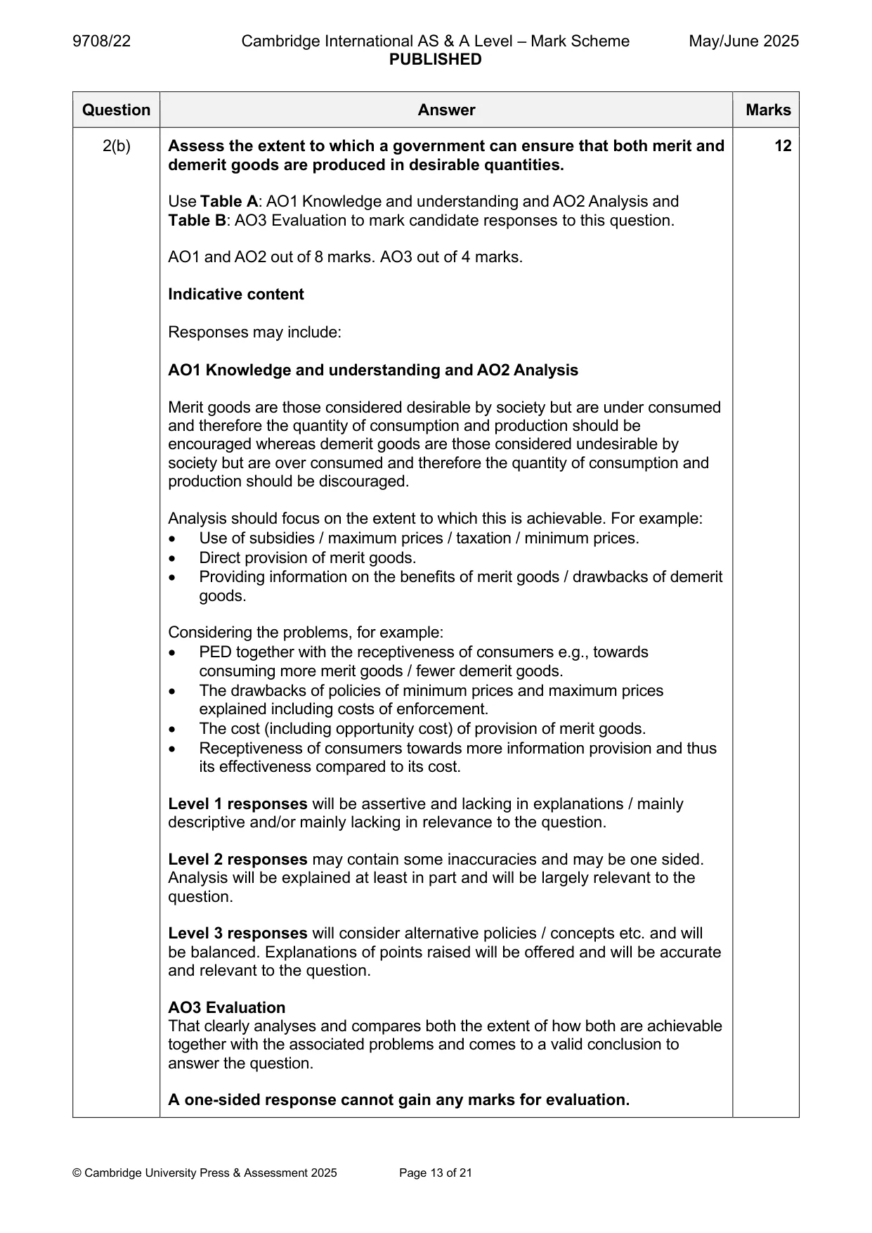 Mark scheme, page 13 of 21
