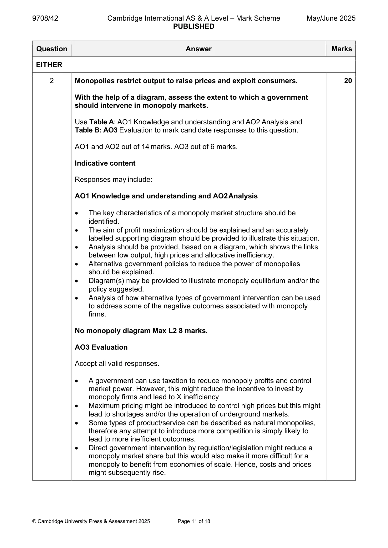 Mark scheme, page 11 of 18