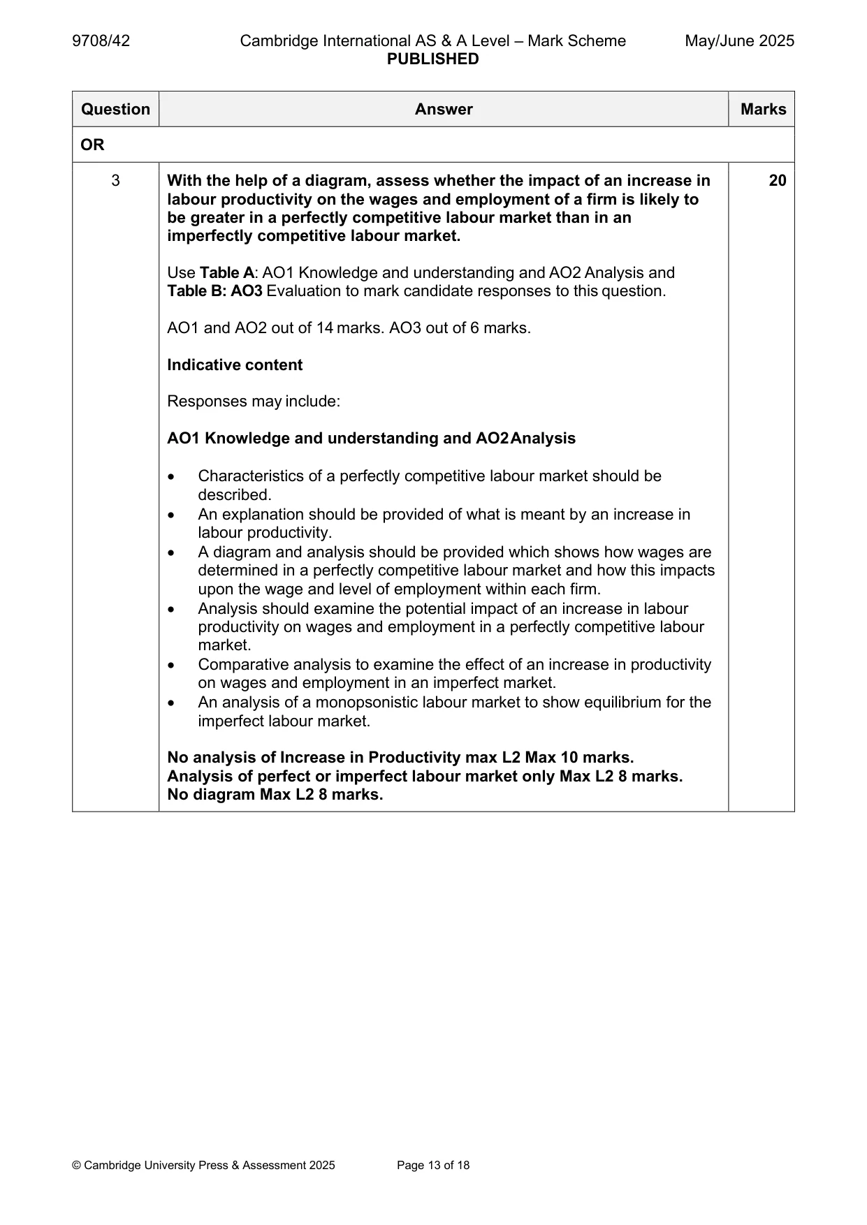 Mark scheme, page 13 of 18