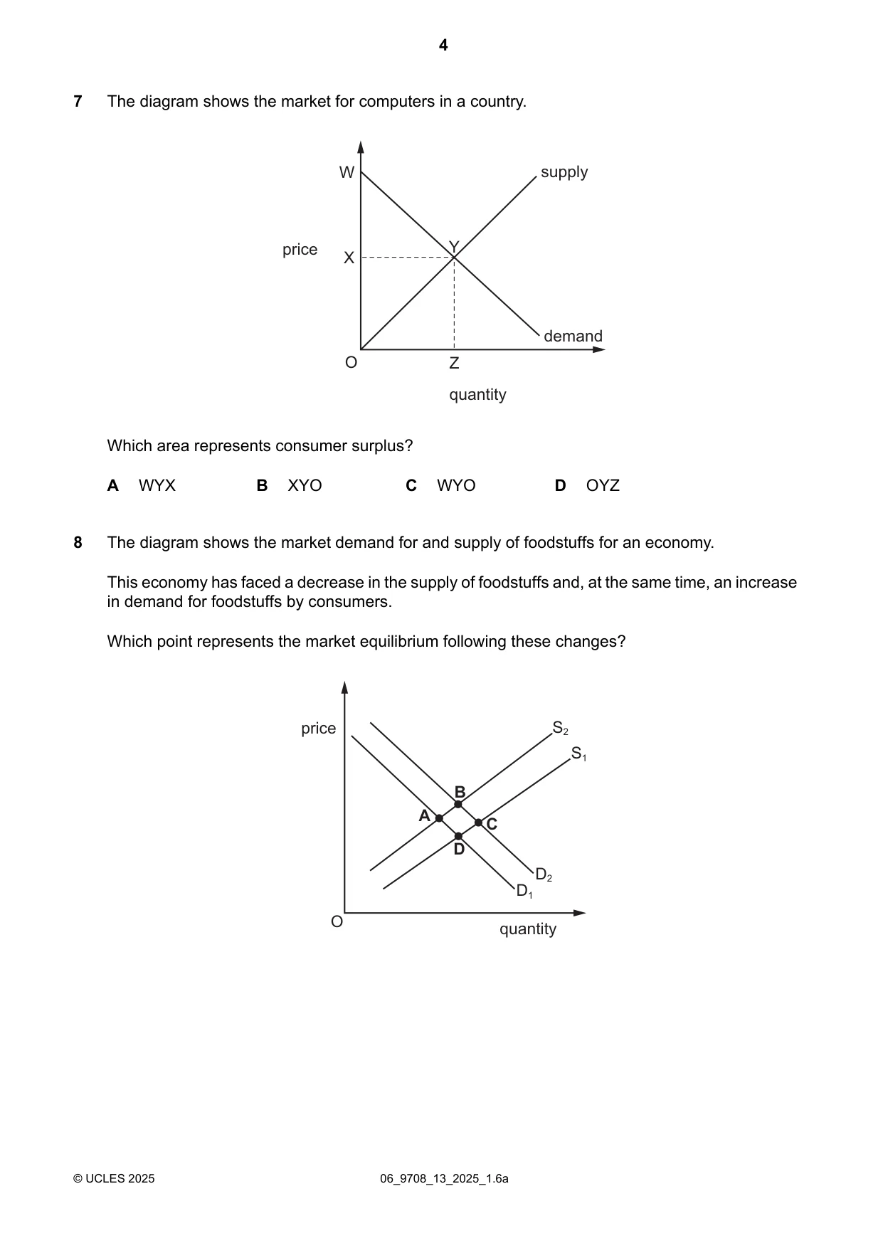 Cambridge A Level Economics 9708 2025 May/June Paper 1 · Variant 3 question paper, page 4 of 12