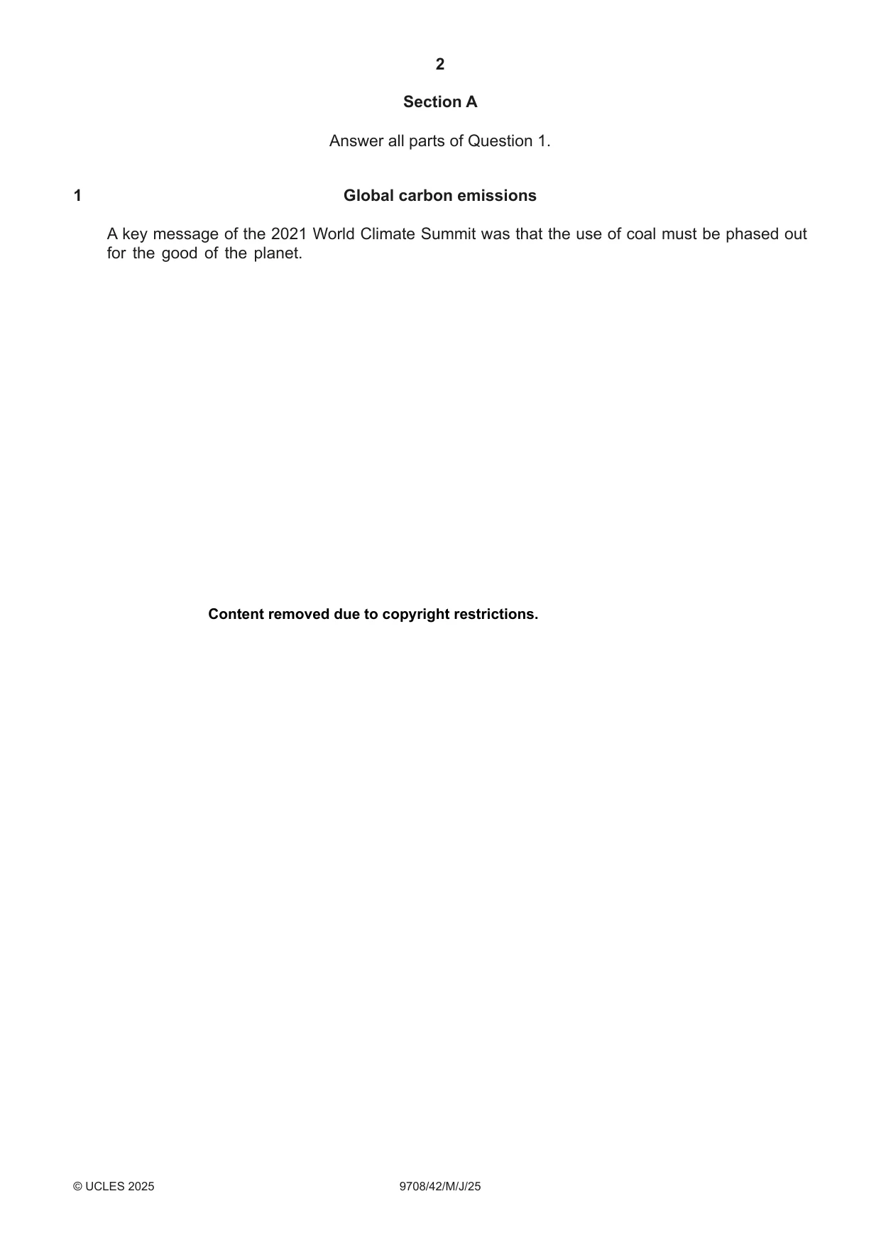 Cambridge A Level Economics 9708 2025 May/June Paper 4 · Variant 2 question paper, page 2 of 4