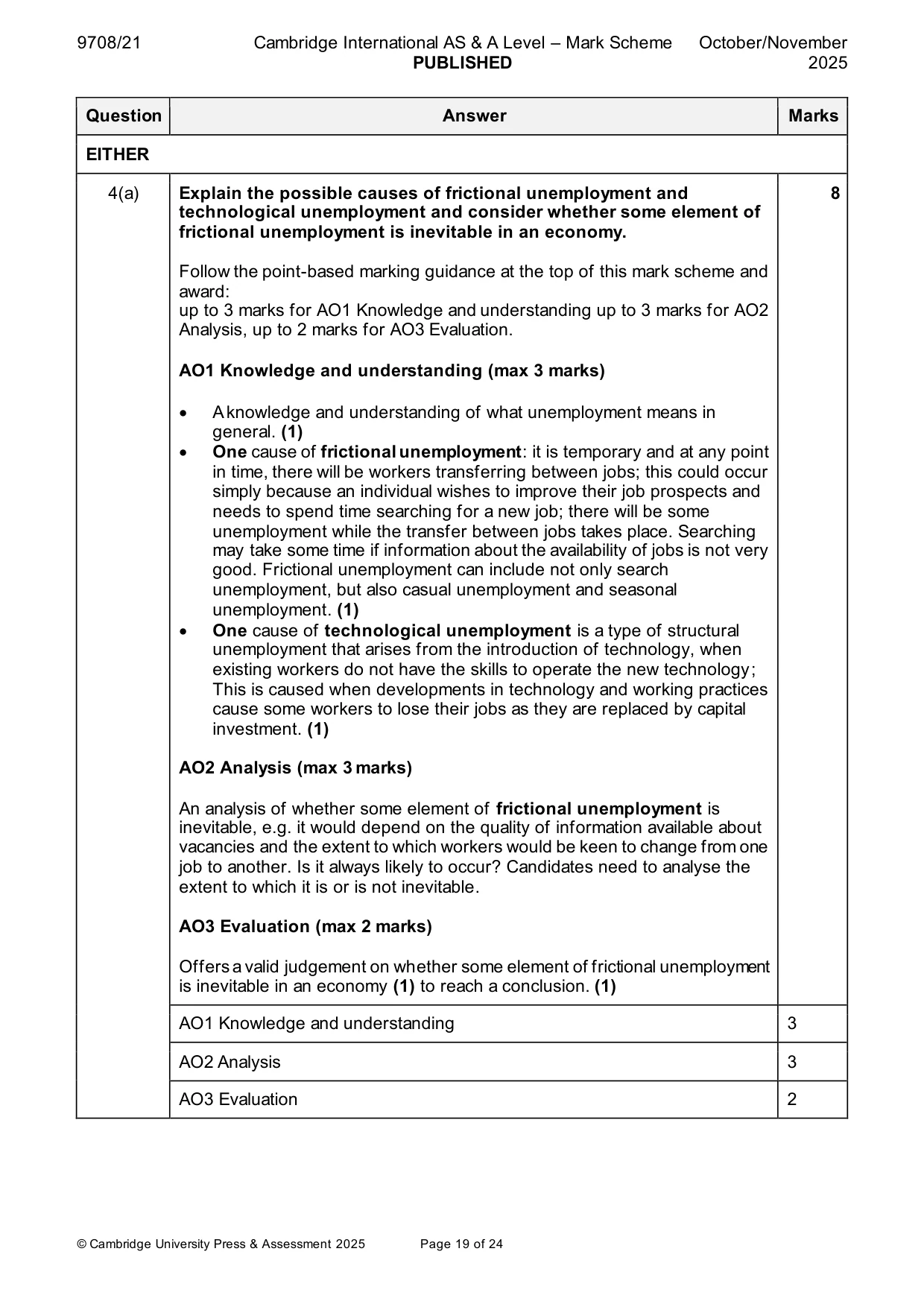 Mark scheme, page 19 of 24