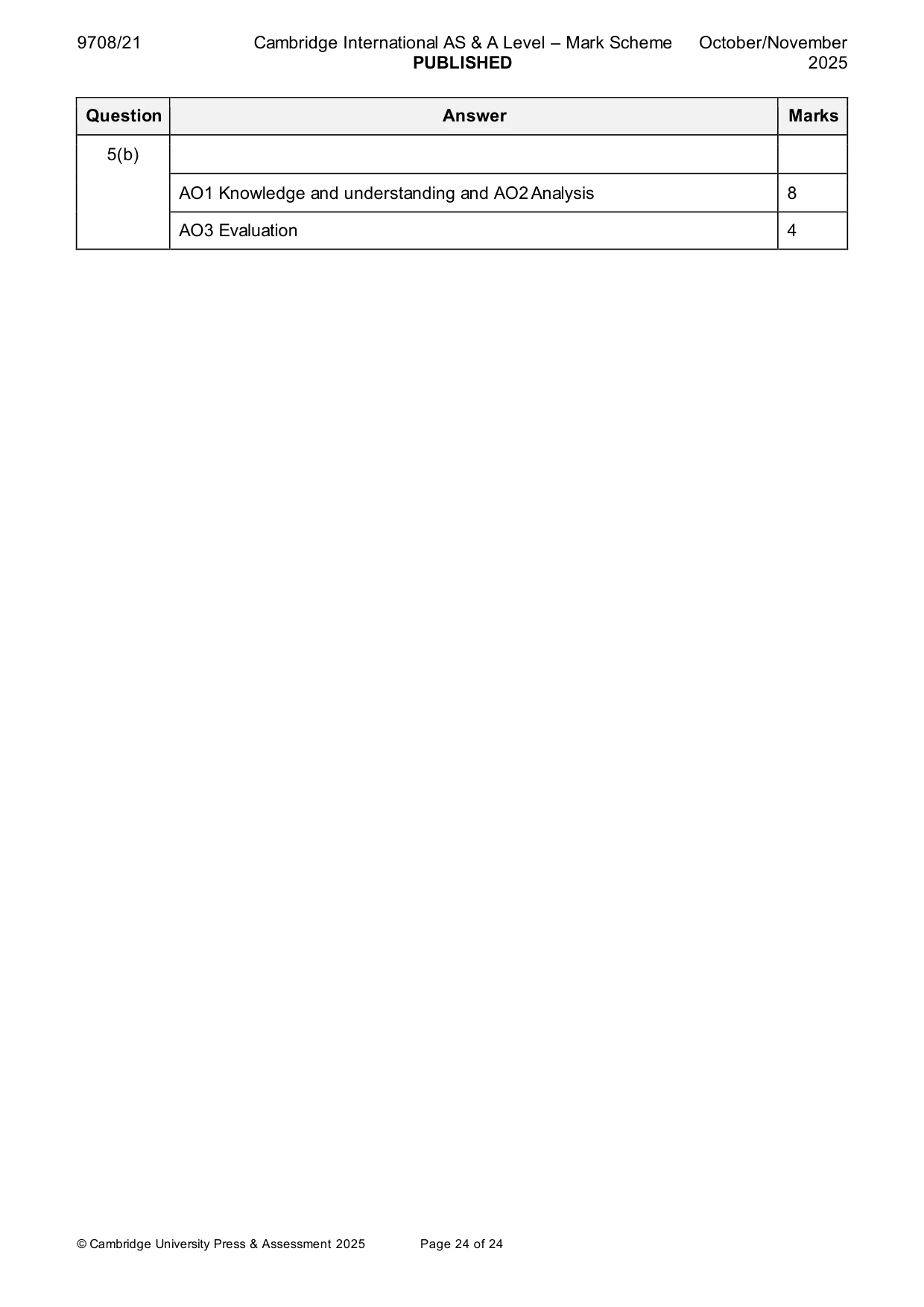Mark scheme, page 24 of 24