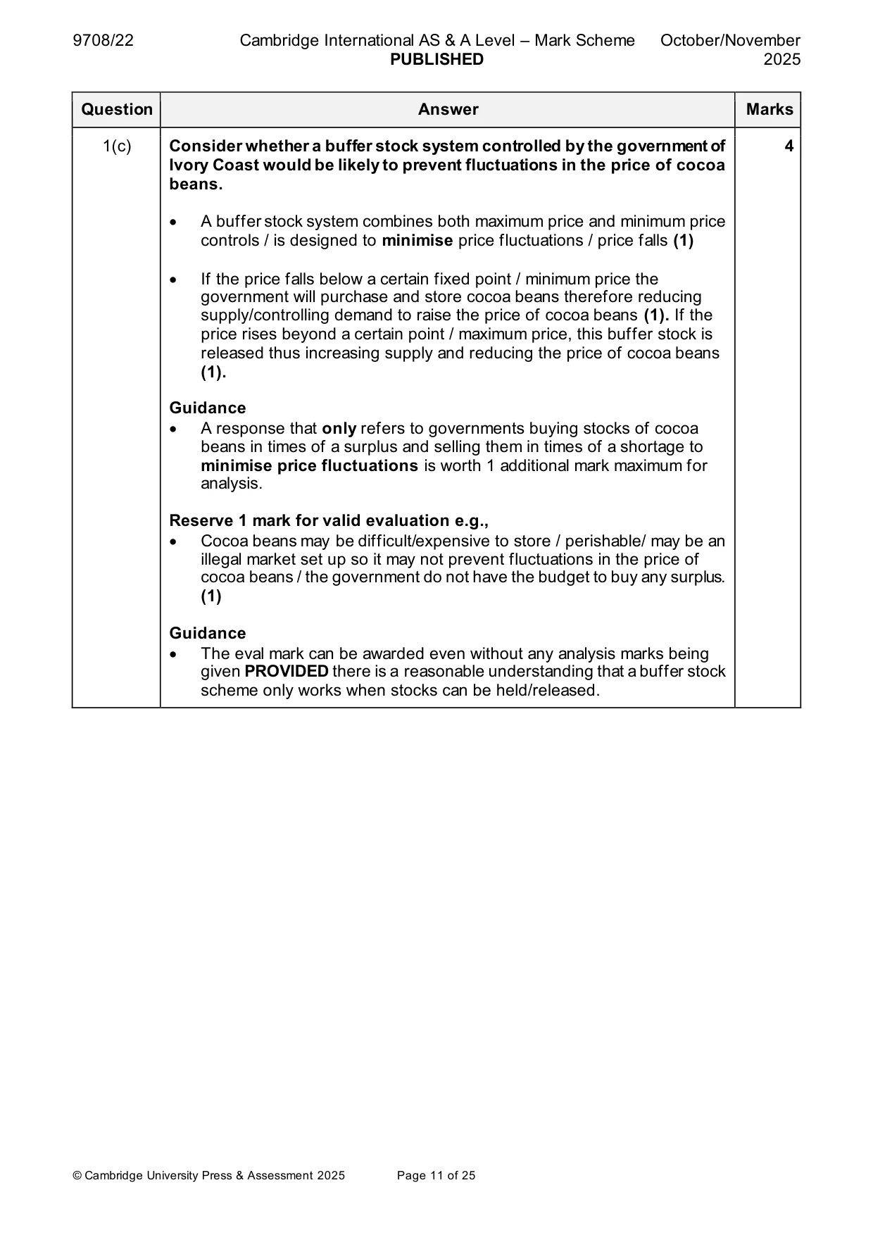 Mark scheme, page 11 of 25