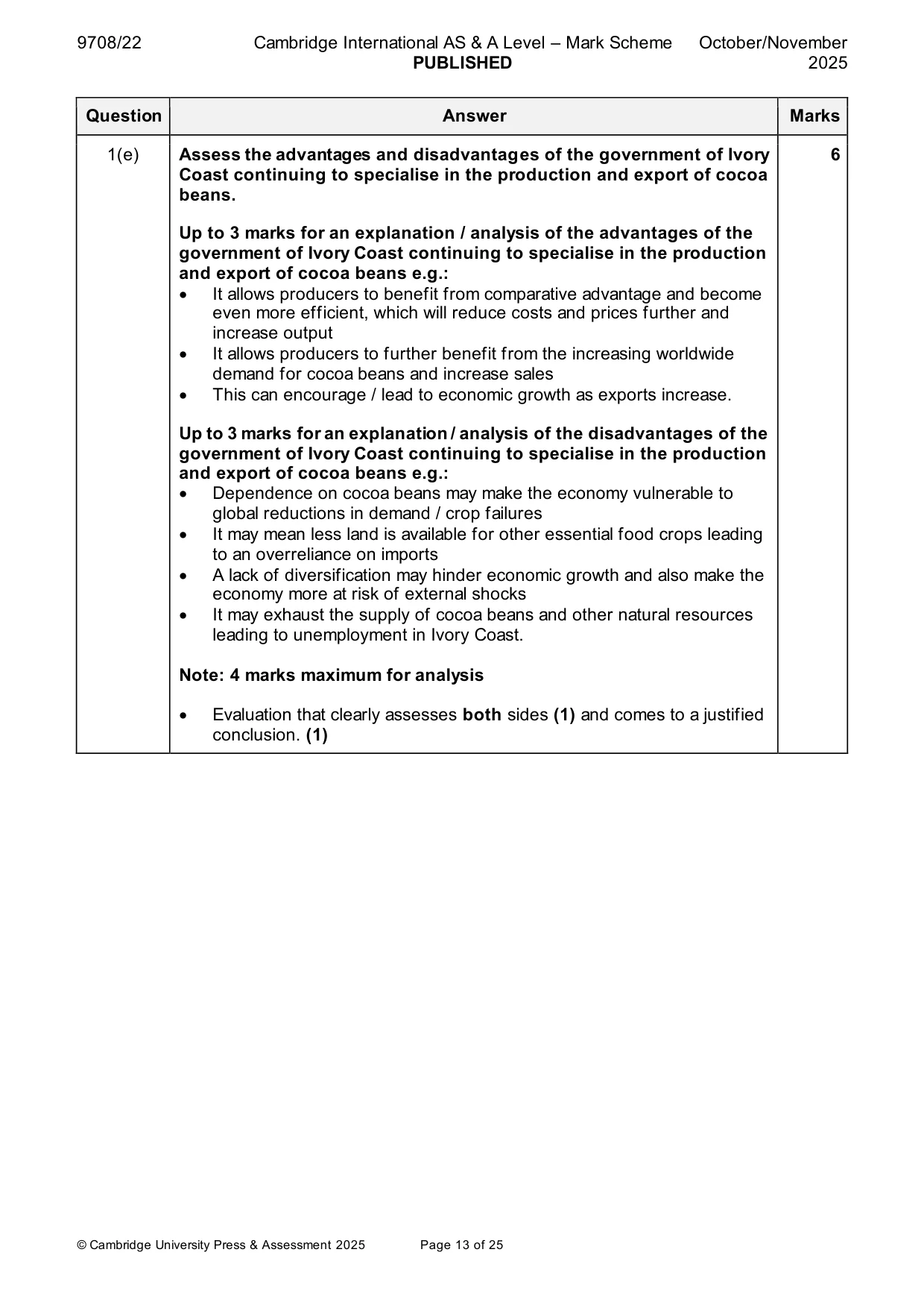 Mark scheme, page 13 of 25