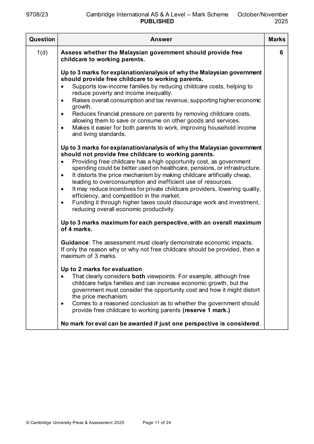 Mark scheme, page 11 of 24