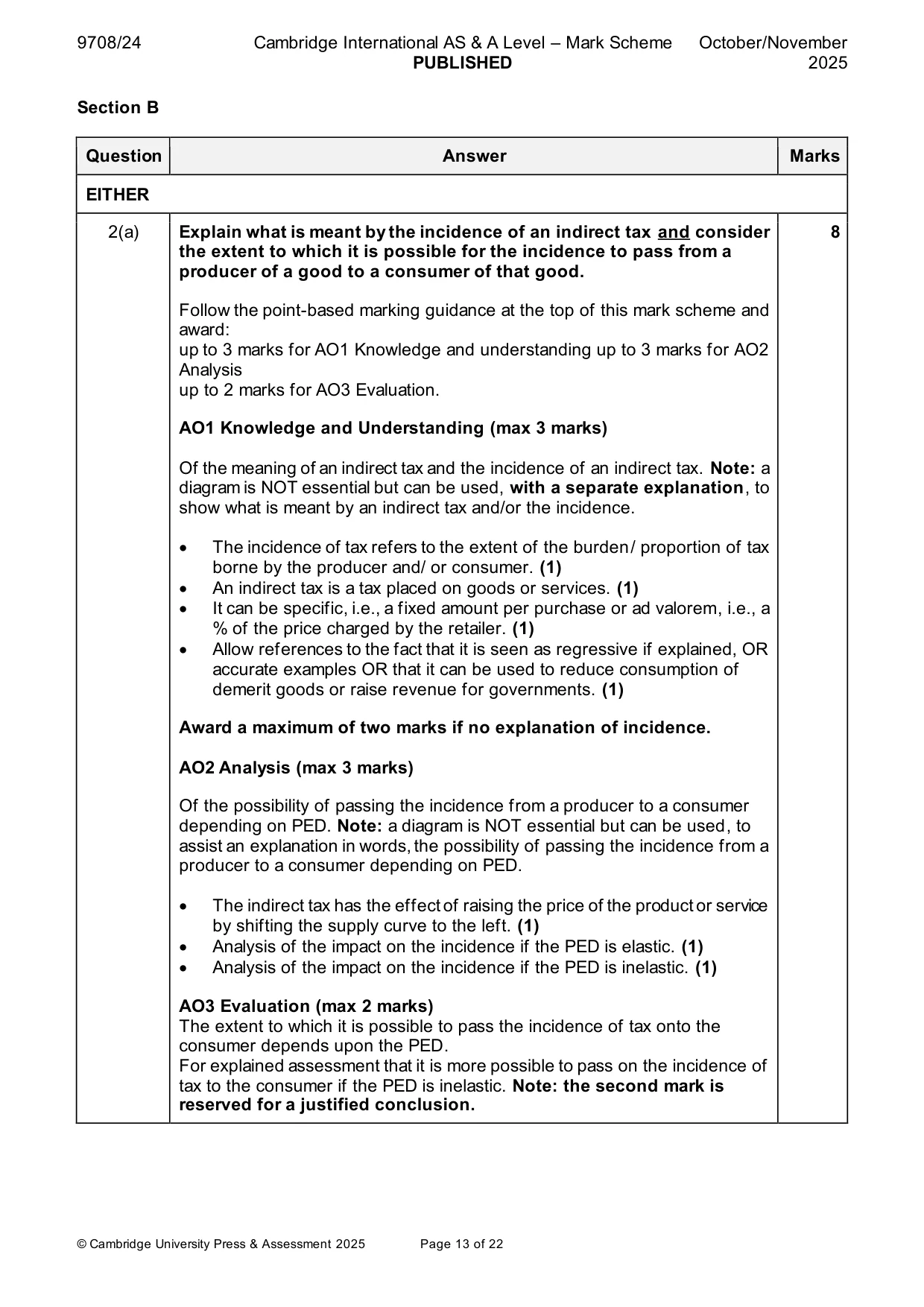 Mark scheme, page 13 of 22