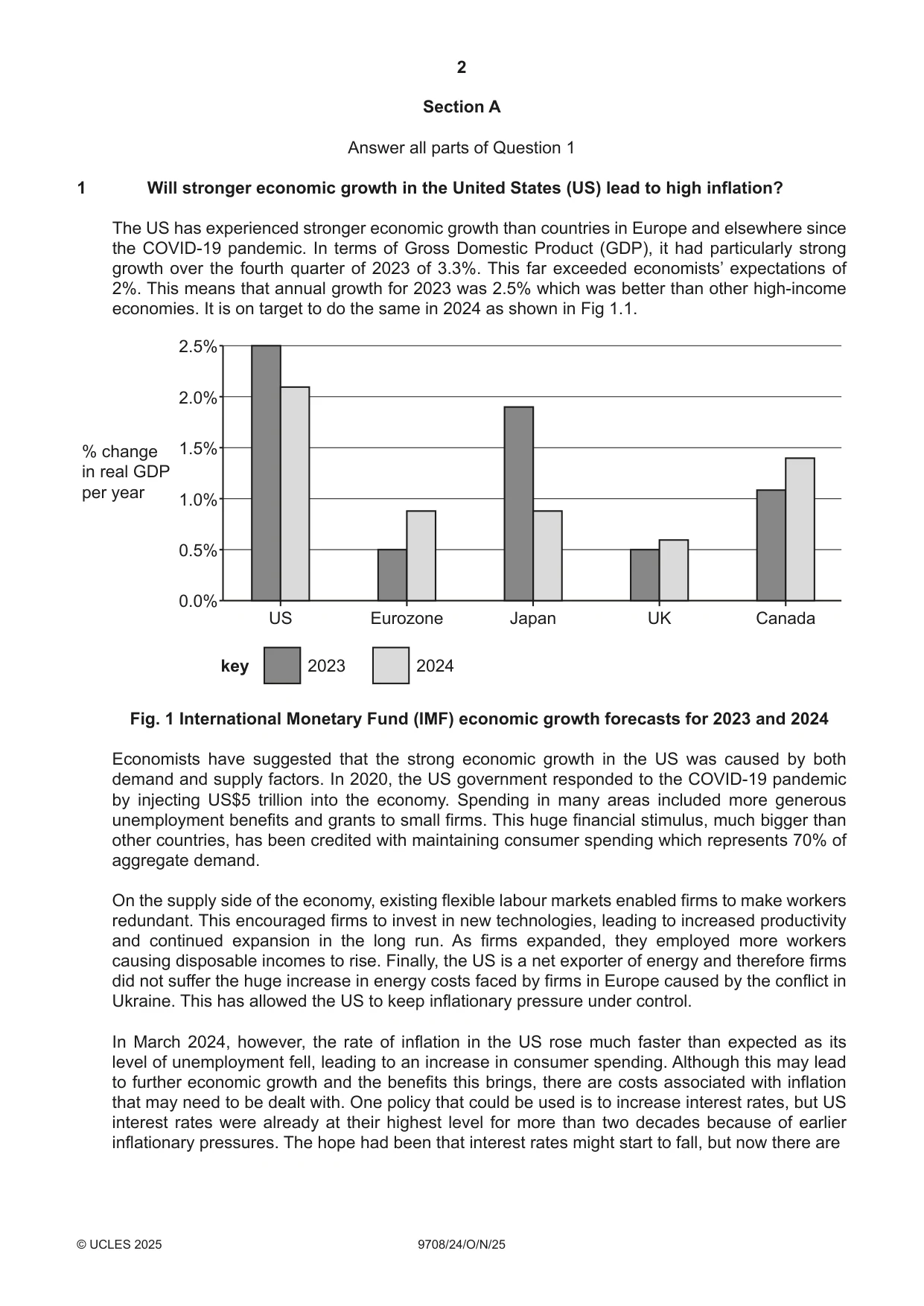 Cambridge A Level Economics 9708 2025 Oct/Nov Paper 2 · Variant 4 question paper, page 2 of 4