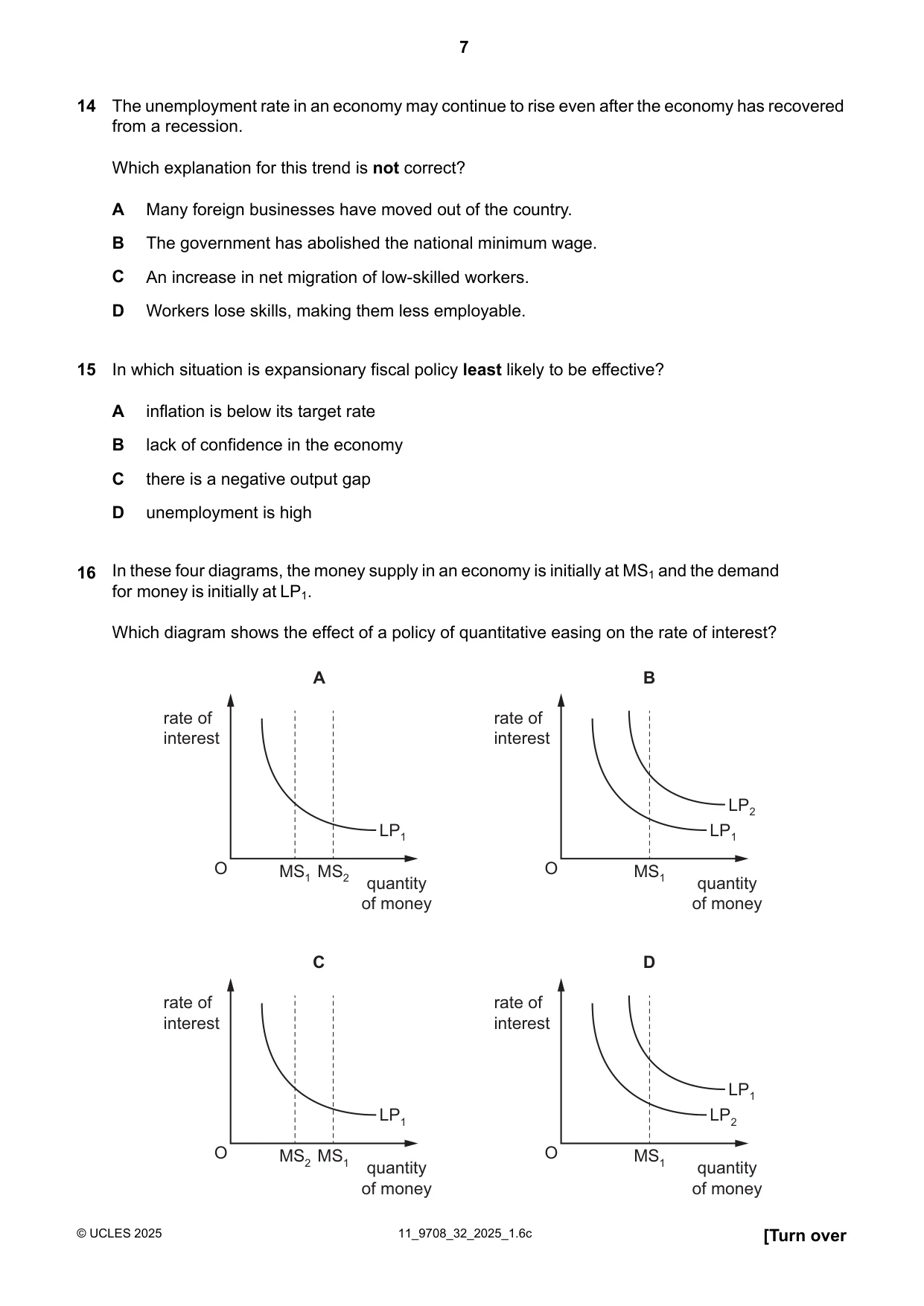 Cambridge A Level Economics 9708 2025 Oct/Nov Paper 3 · Variant 2 question paper, page 7 of 12