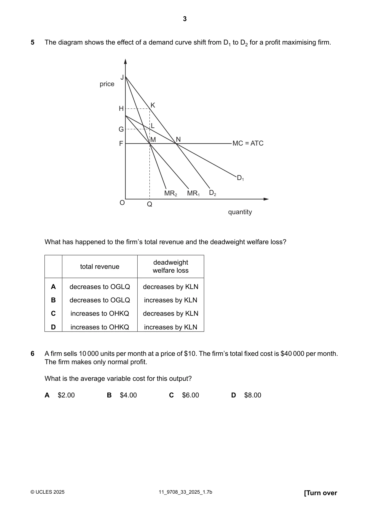 Cambridge A Level Economics 9708 2025 Oct/Nov Paper 3 · Variant 3 question paper, page 3 of 12