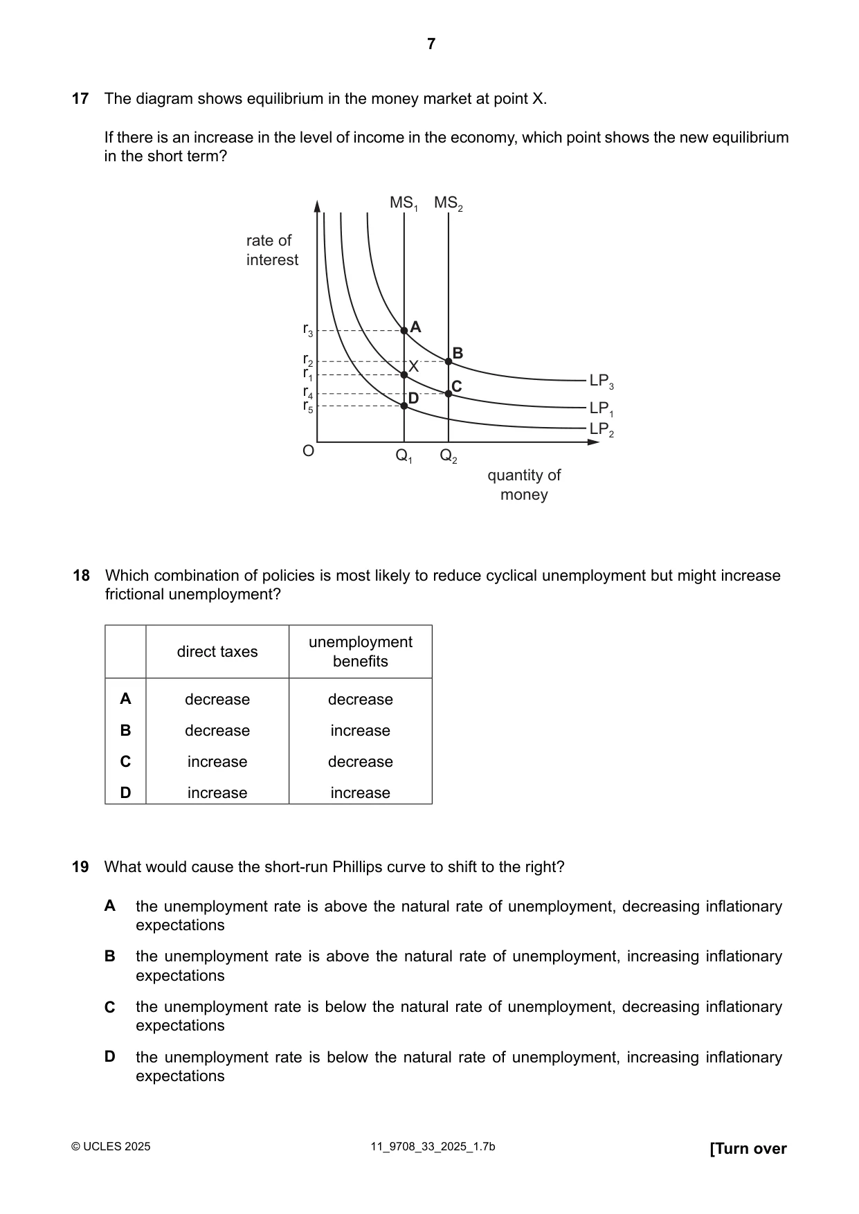 Cambridge A Level Economics 9708 2025 Oct/Nov Paper 3 · Variant 3 question paper, page 7 of 12