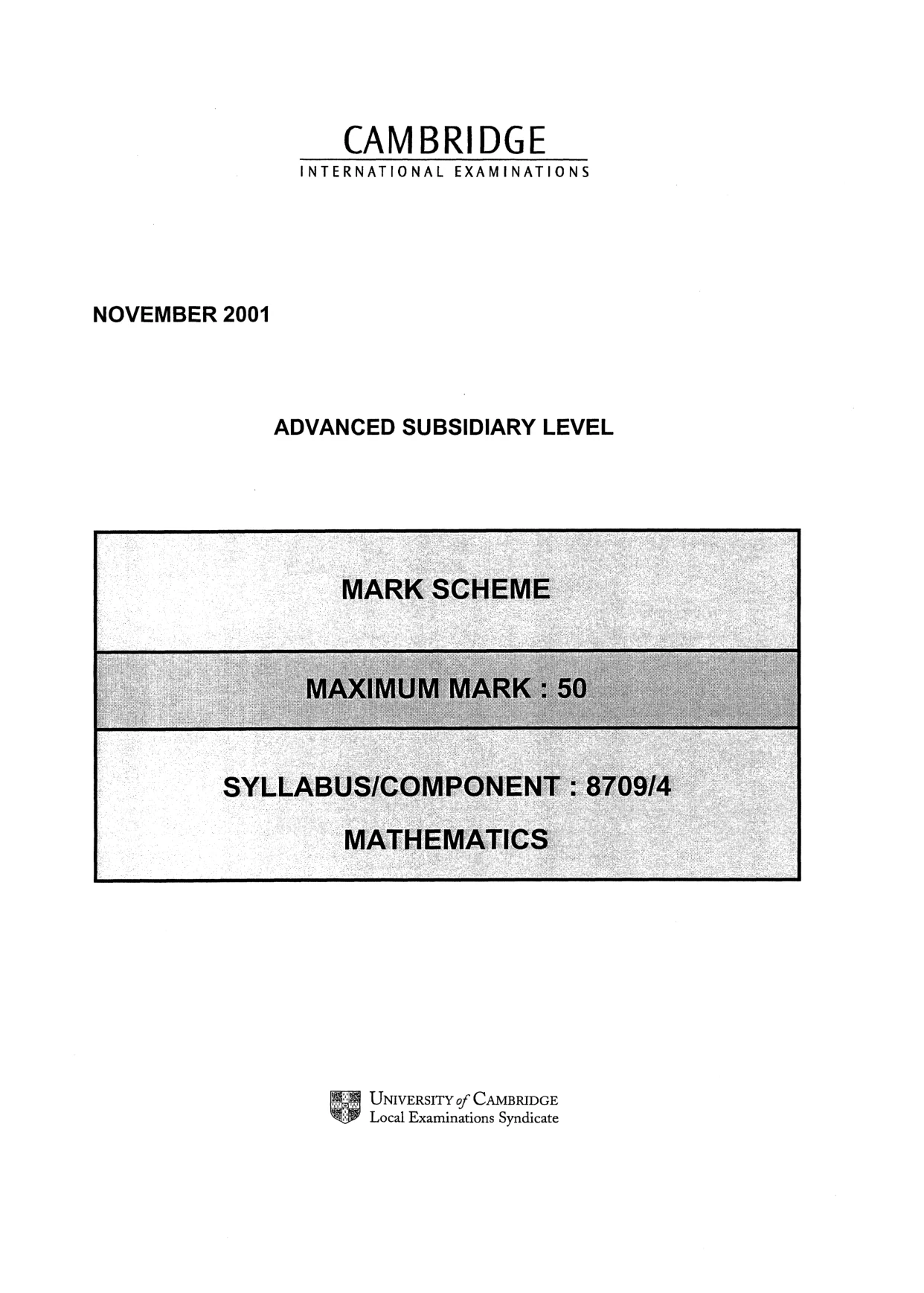 Mark scheme, page 1 of 4