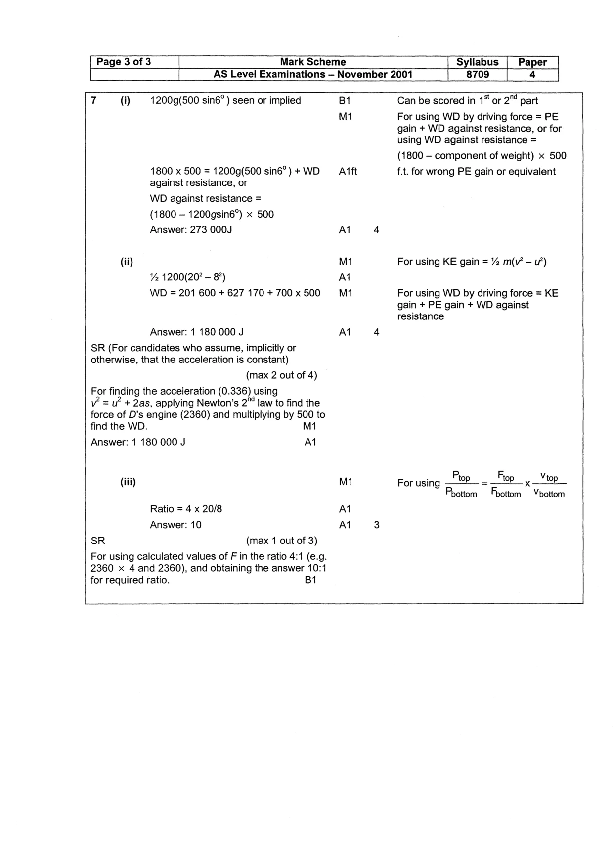 Mark scheme, page 4 of 4