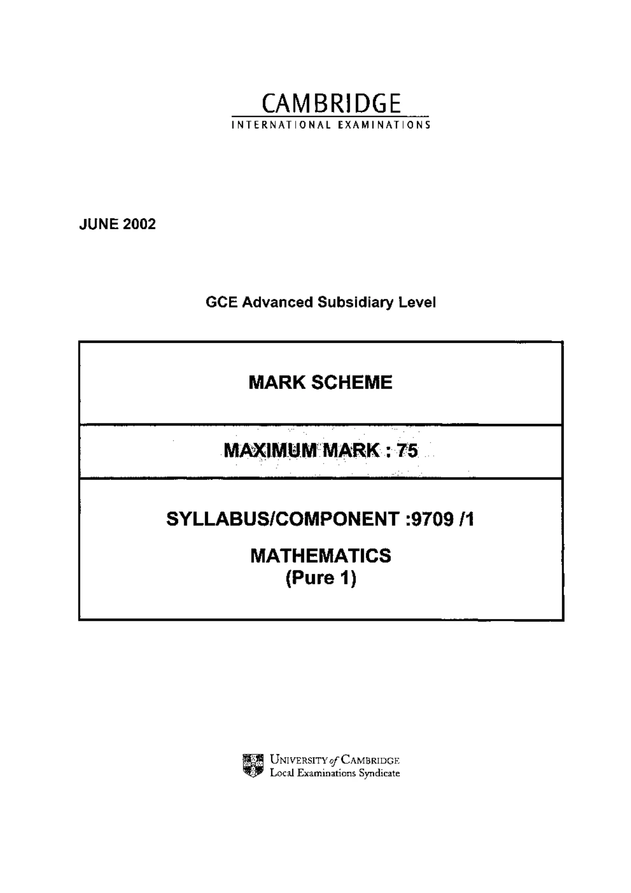 Mark scheme, page 3 of 6