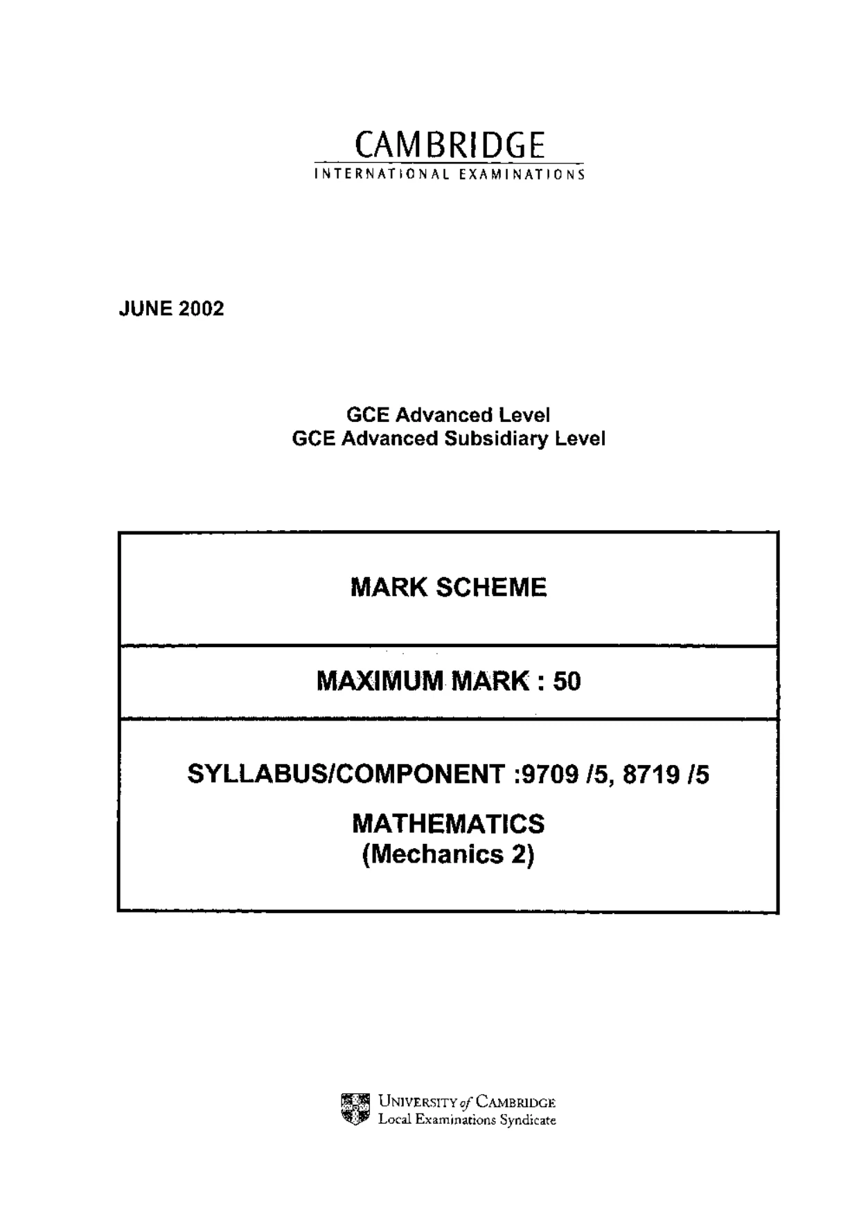 Mark scheme, page 1 of 4