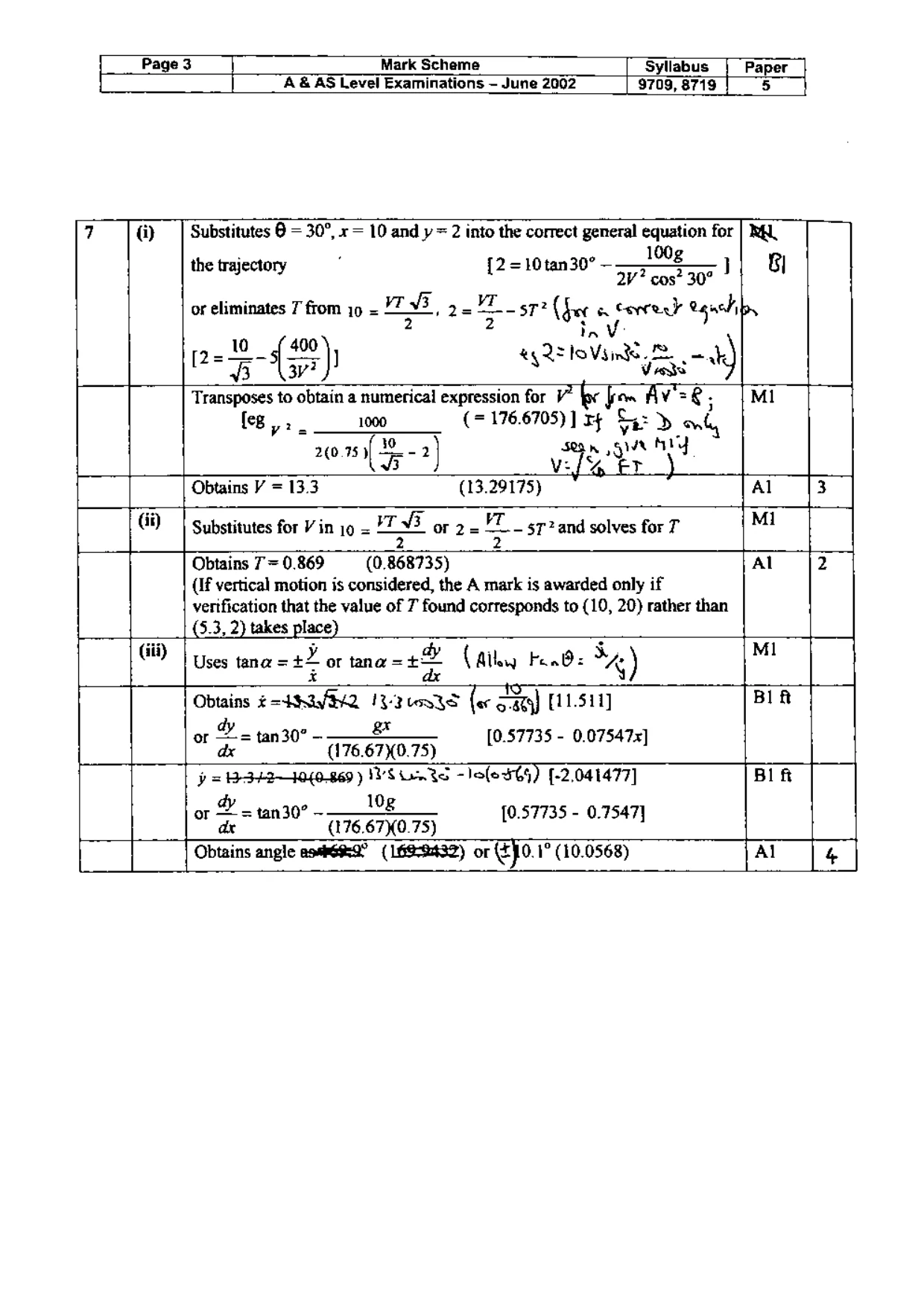 Mark scheme, page 4 of 4