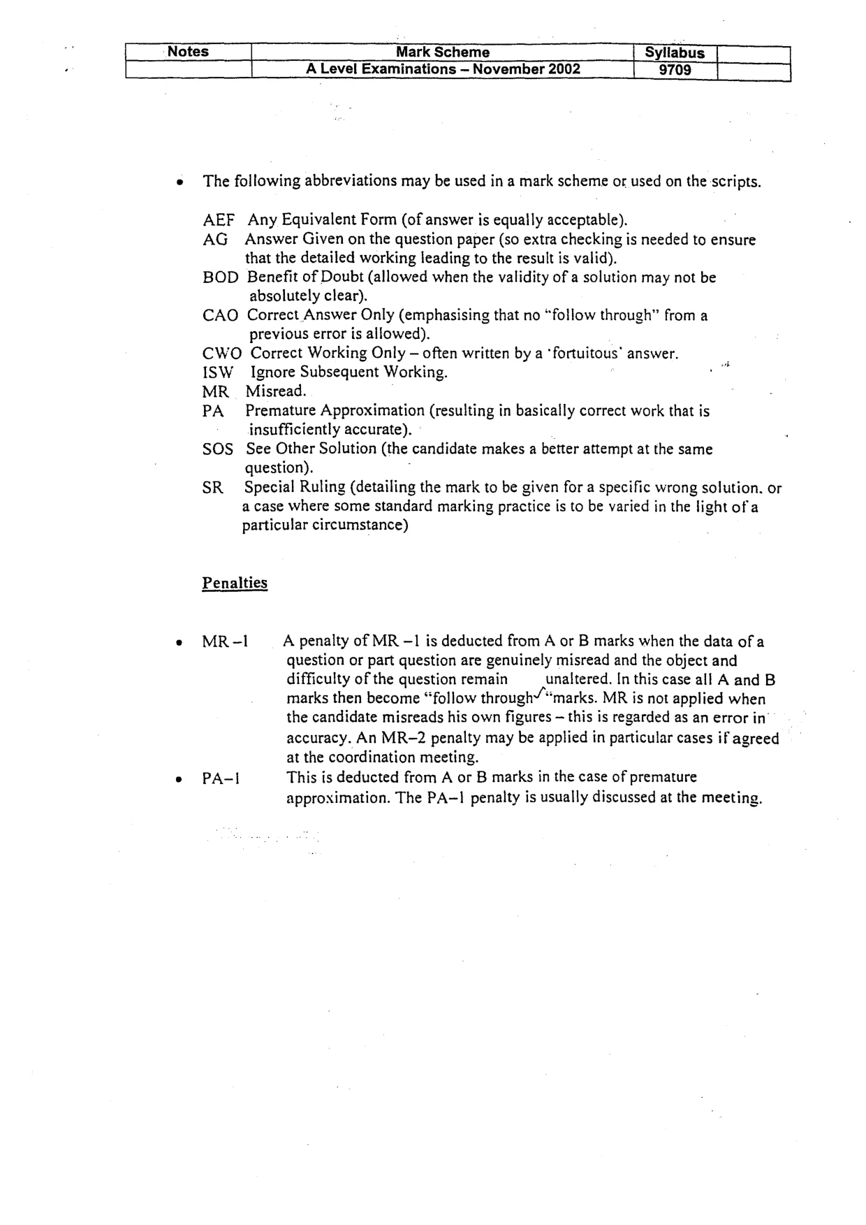 Mark scheme, page 4 of 8