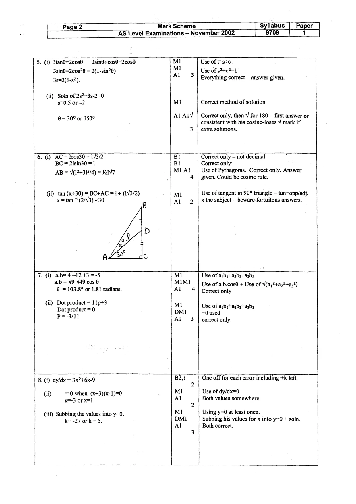 Mark scheme, page 7 of 8