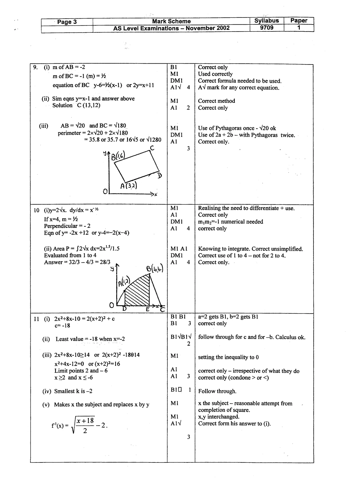 Mark scheme, page 8 of 8