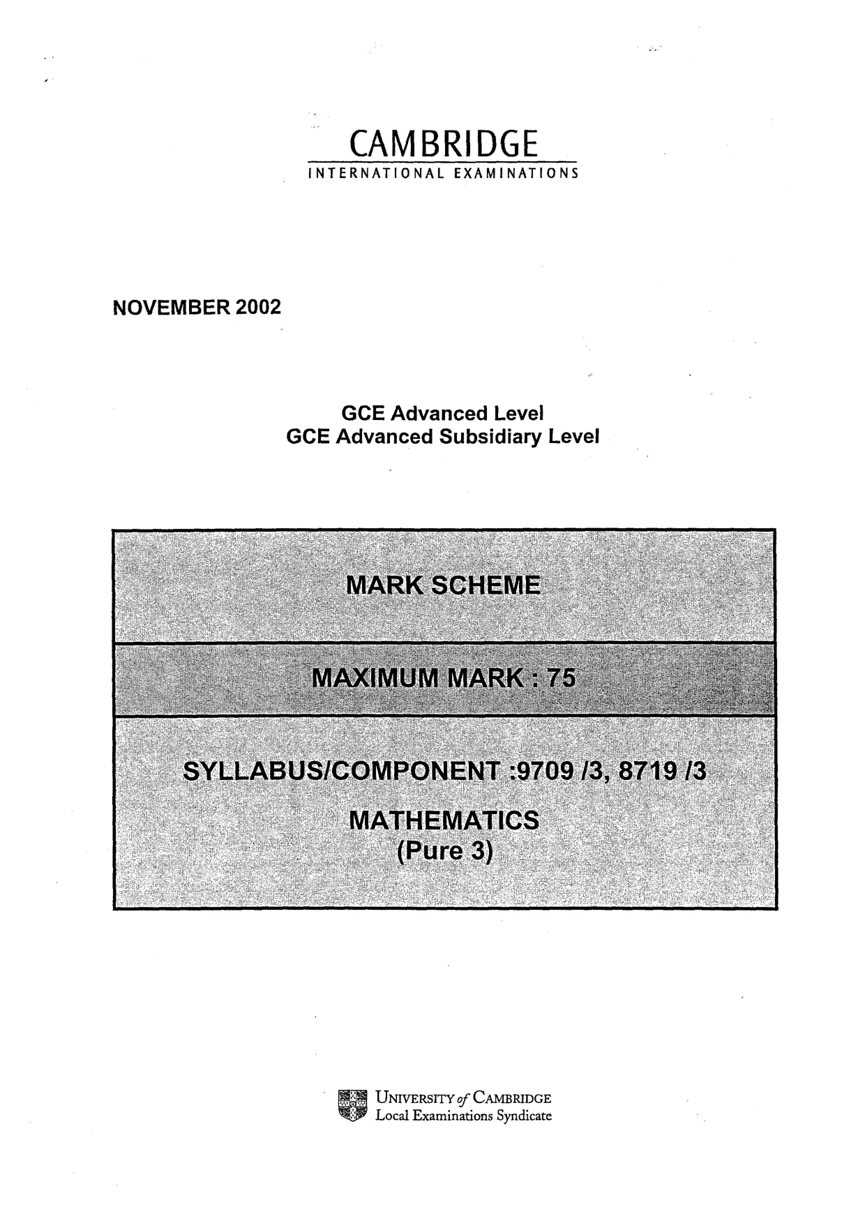 Mark scheme, page 1 of 6