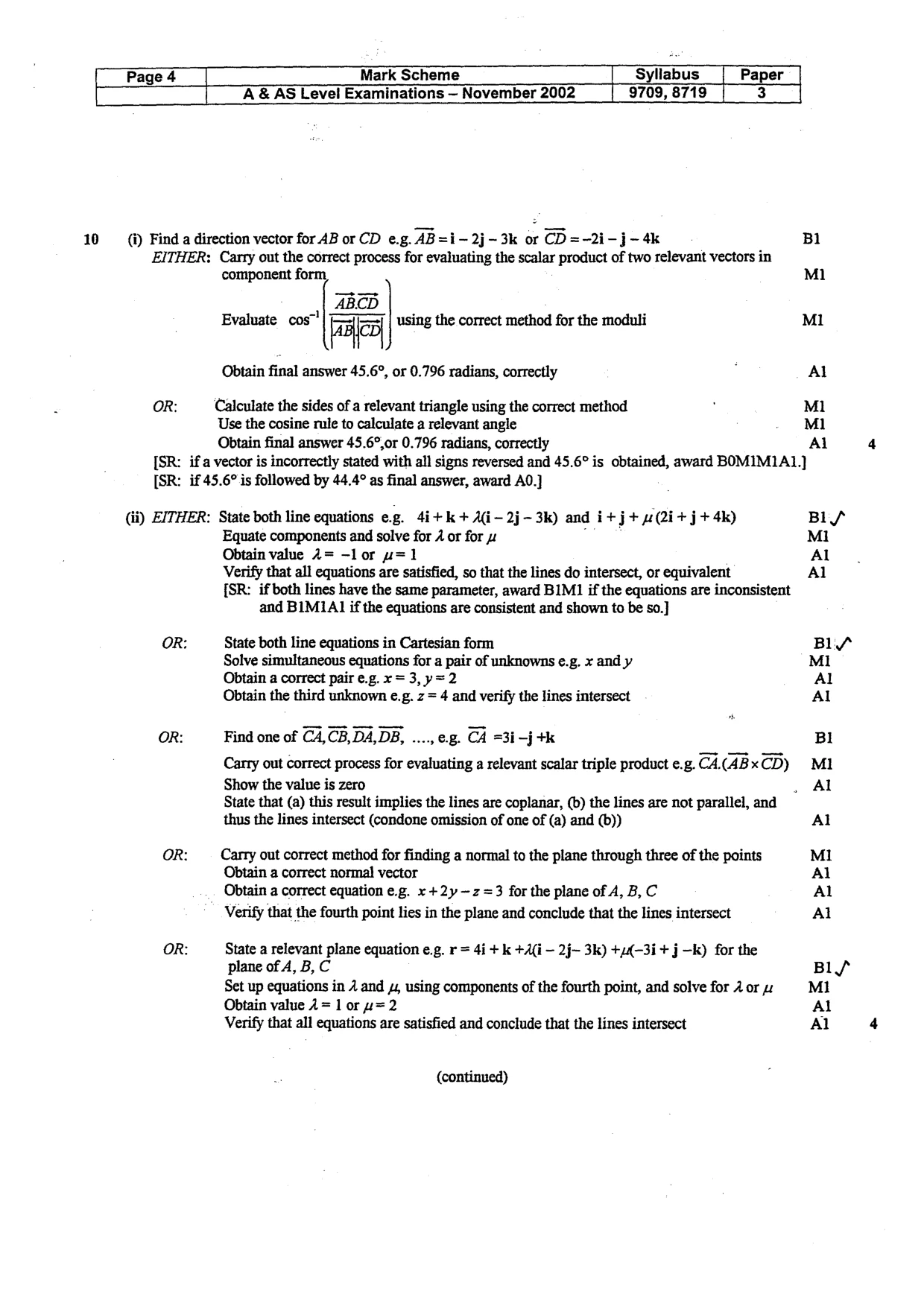 Mark scheme, page 5 of 6
